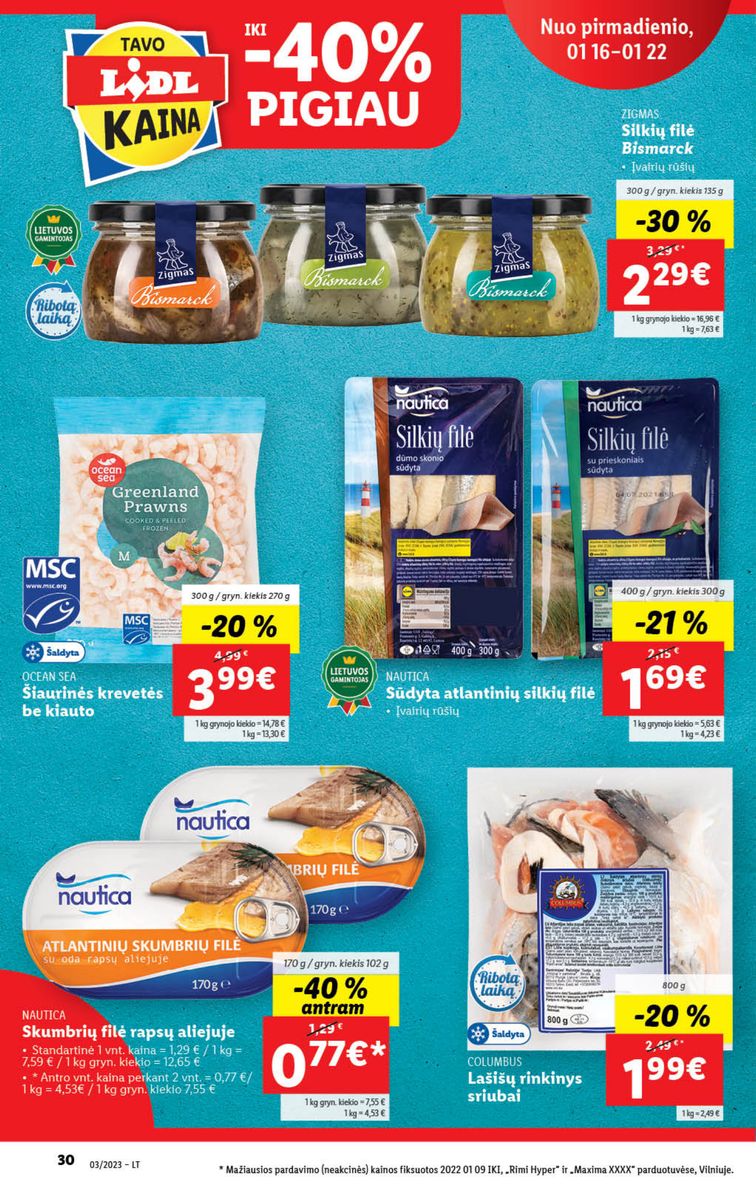 Naujausias LIDL kaininis katalogas 2023.01.16 - 2023.01.22