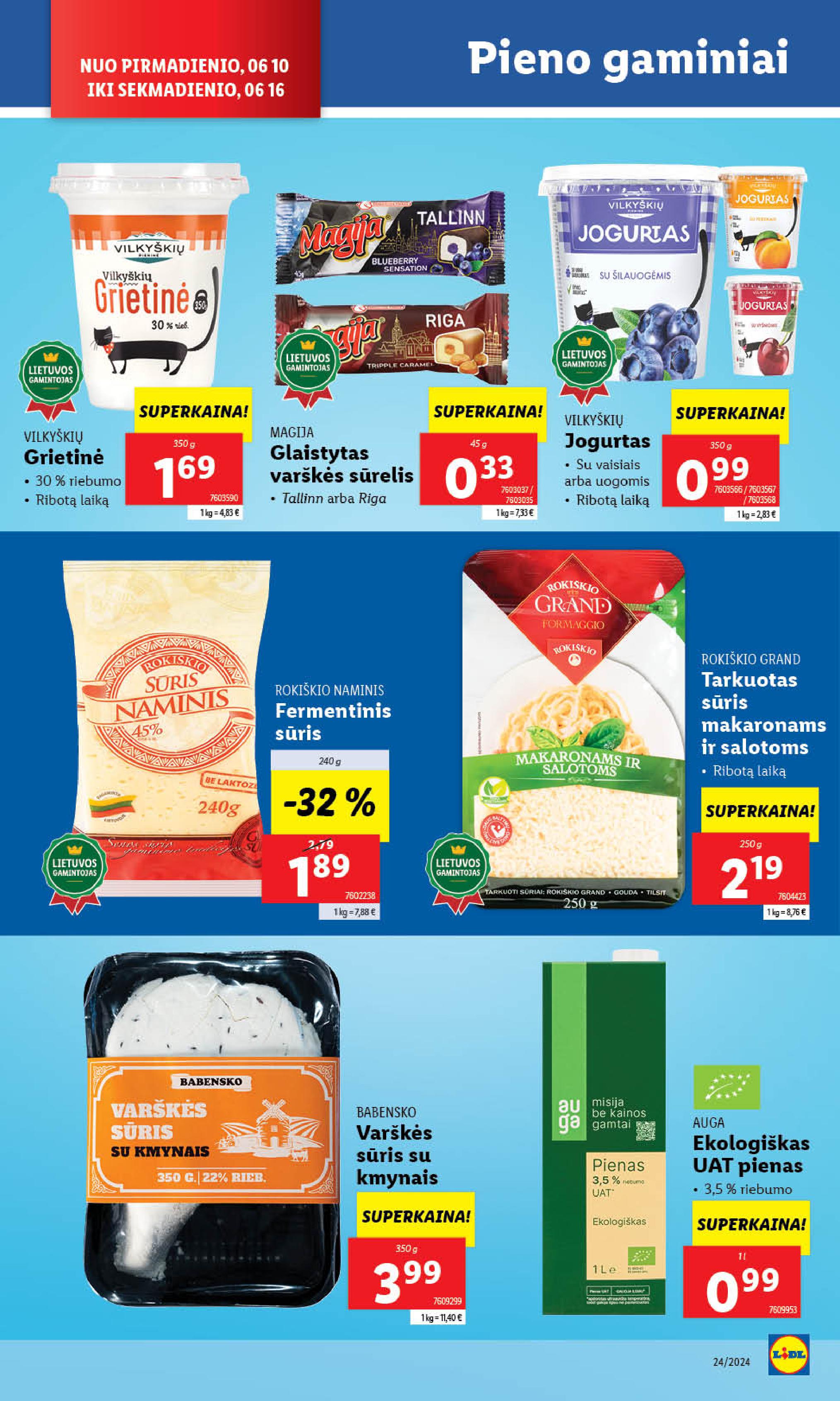 Naujausias LIDL kaininis katalogas 2024.06.10 - 2024.06.16