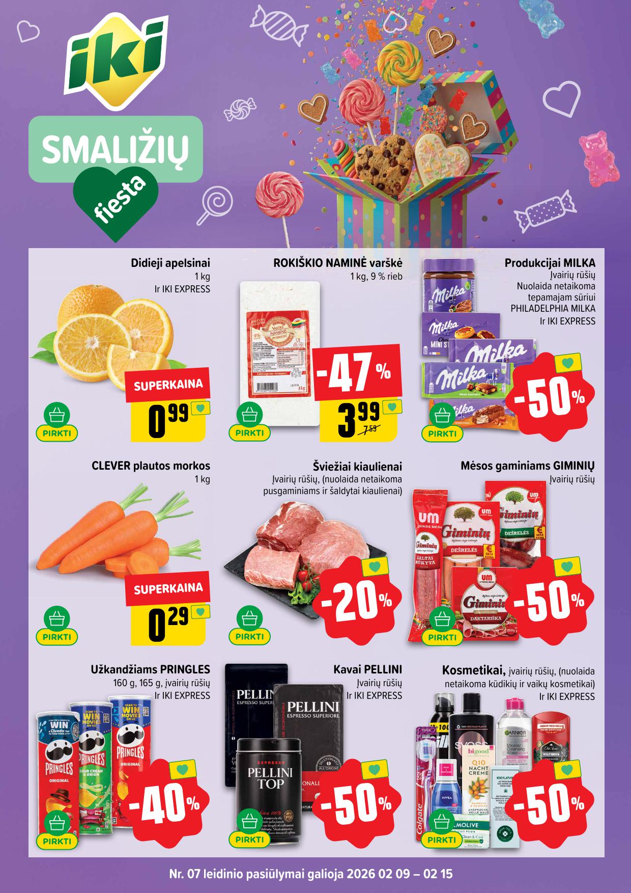Naujausias IKI kaininis katalogas 2026.02.09 - 2026.02.15