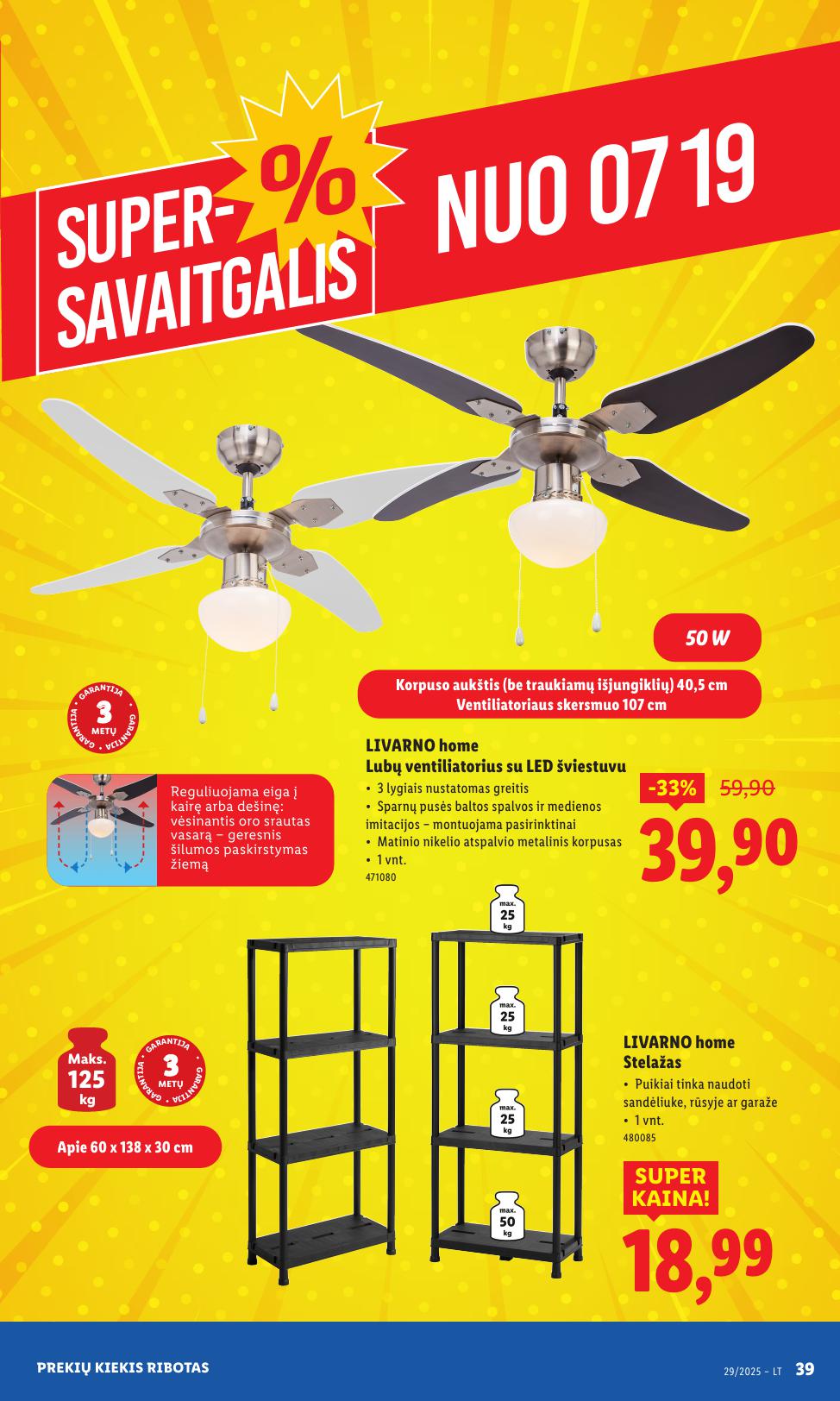 LIDL ne maisto prekių leidinys 2025.07.14 - 2025.07.20