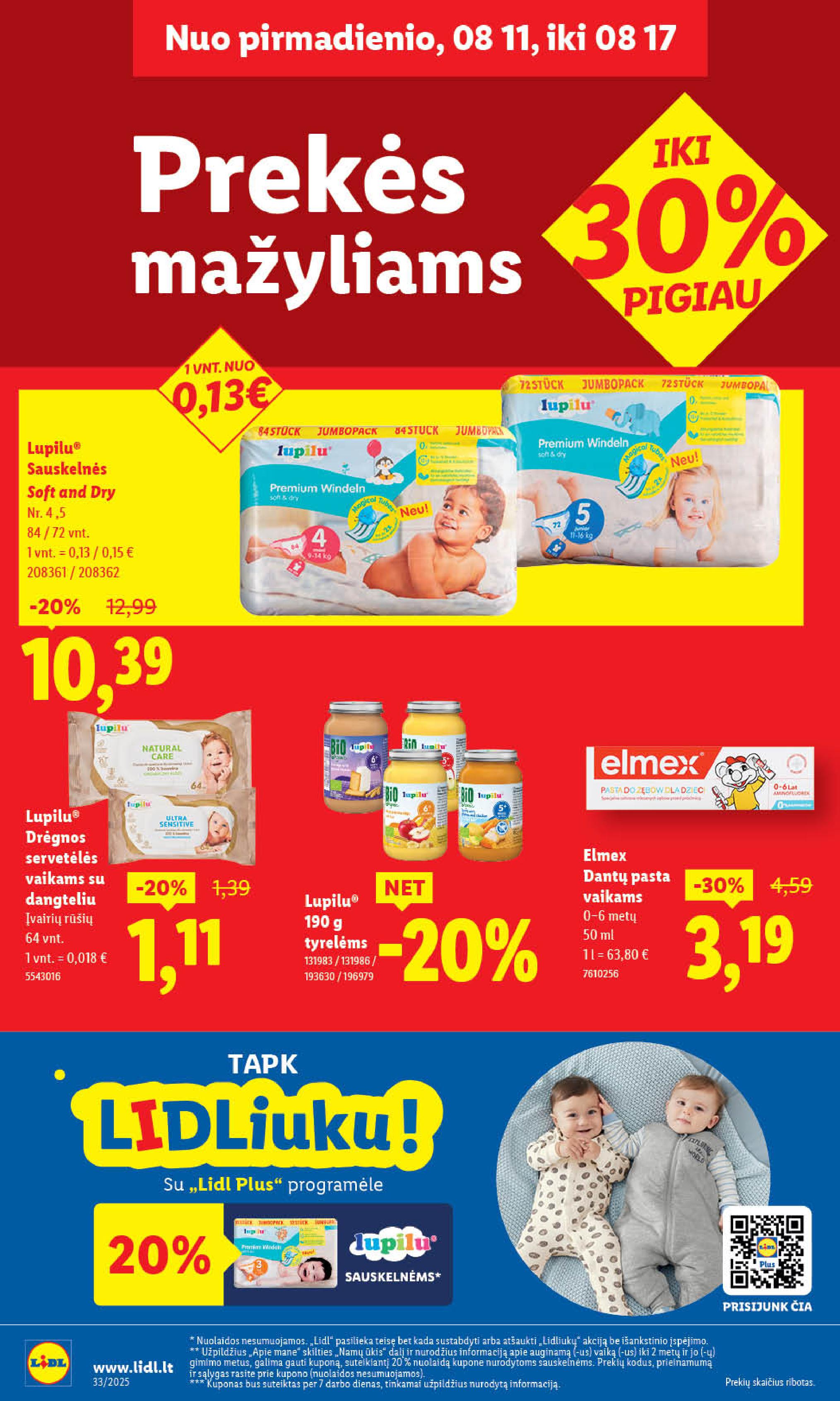 Naujausias LIDL kaininis katalogas 2025.08.11 - 2025.08.17