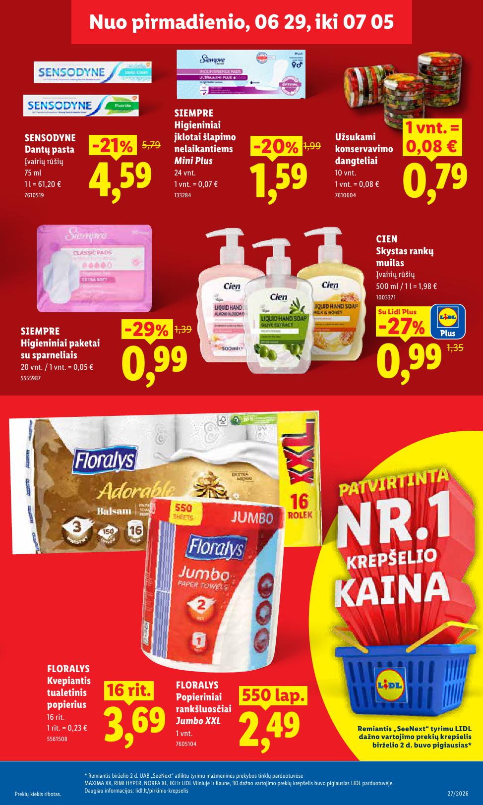 Naujausias LIDL kaininis katalogas 2026.06.29 - 2026.07.05