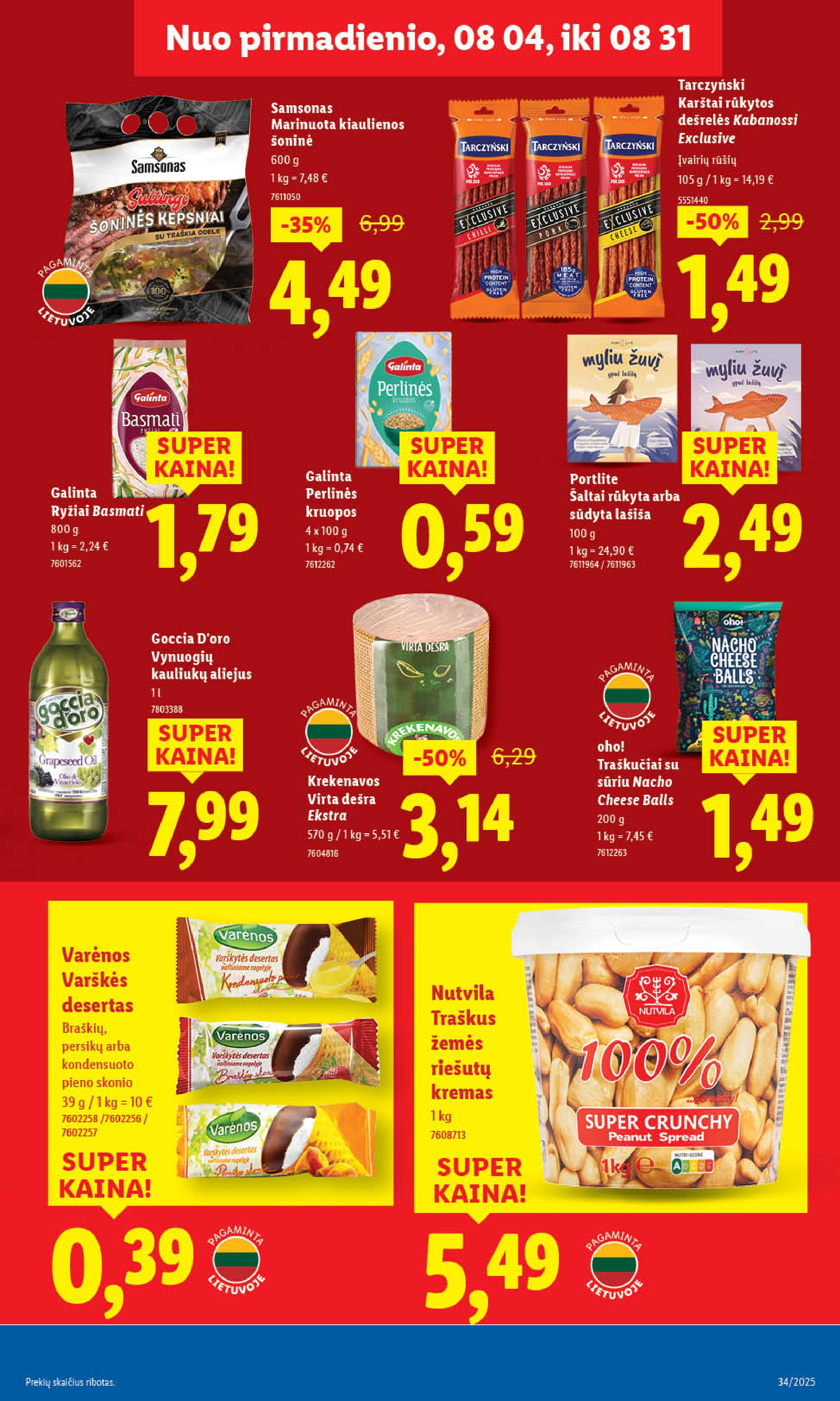 Naujausias LIDL kaininis katalogas 2025.08.18 - 2025.08.24