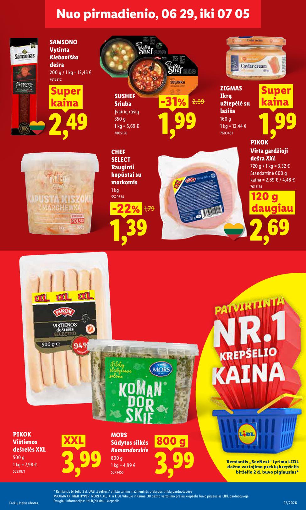 Naujausias LIDL kaininis katalogas 2026.06.29 - 2026.07.05