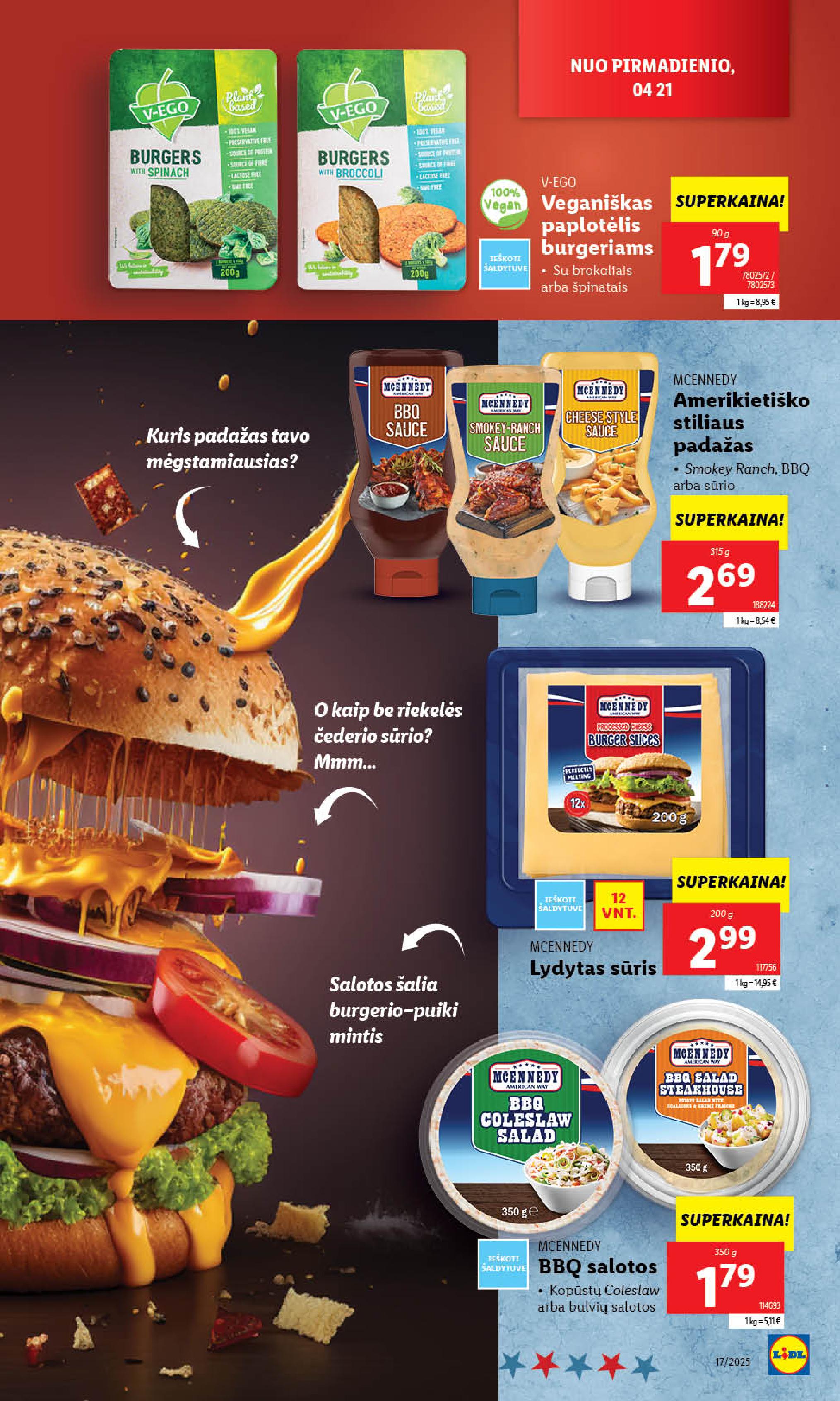 LIDL akcijų ir nuolaidų leidinys 2025.04.21 - 2025.04.27
