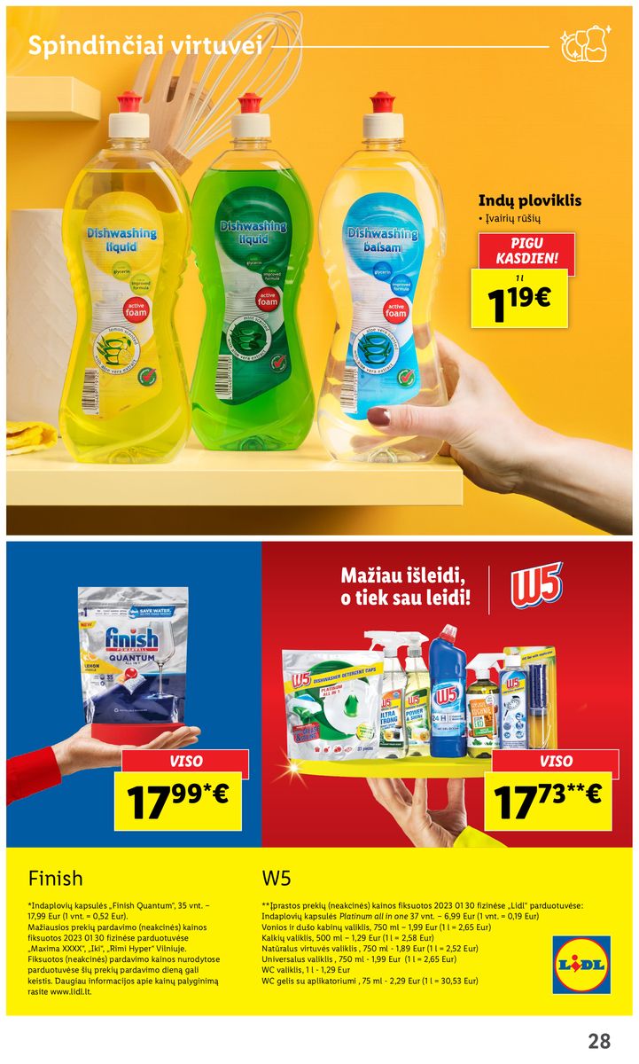LIDL švaros prekių katalogas "Švaros festivalis" galioja nuo 2023.02.09