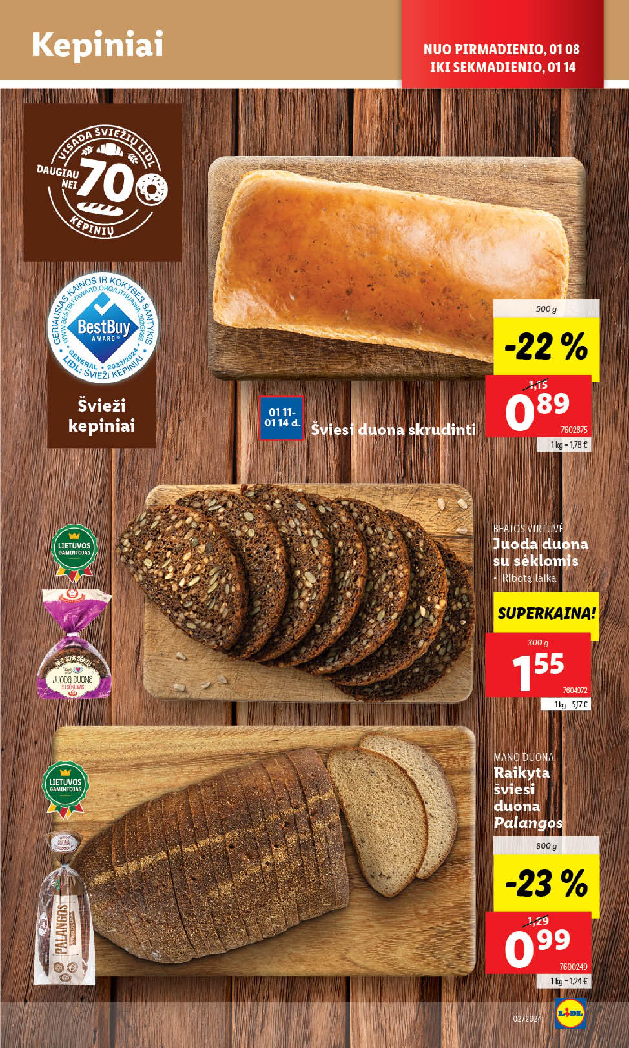 Naujausias LIDL kaininis katalogas 2024.01.08 - 2024.01.14