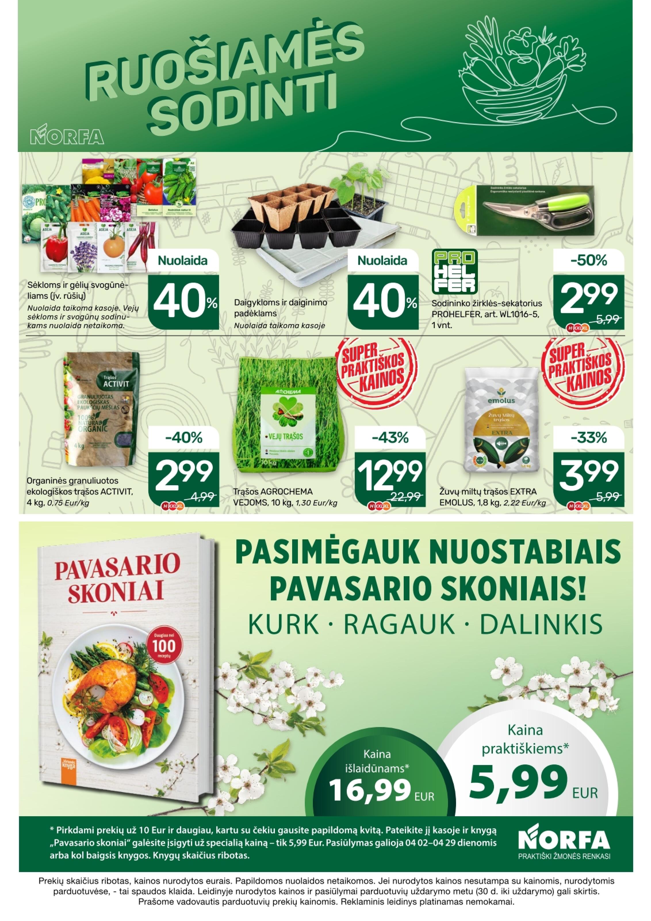 Naujausias NORFA kaininis katalogas 2026.04.02 - 2026.04.15