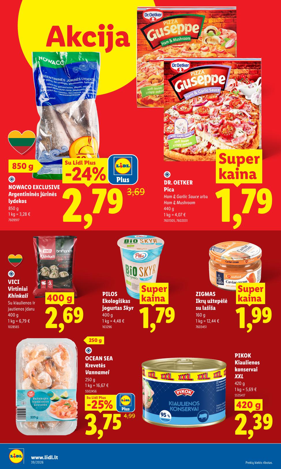 Naujausias LIDL kaininis katalogas 2026.09.21 - 2026.09.27