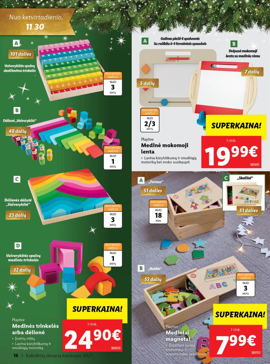 LIDL Kalėdinių dovanų katalogas "Sukurkime Kalėdų stebuklą"