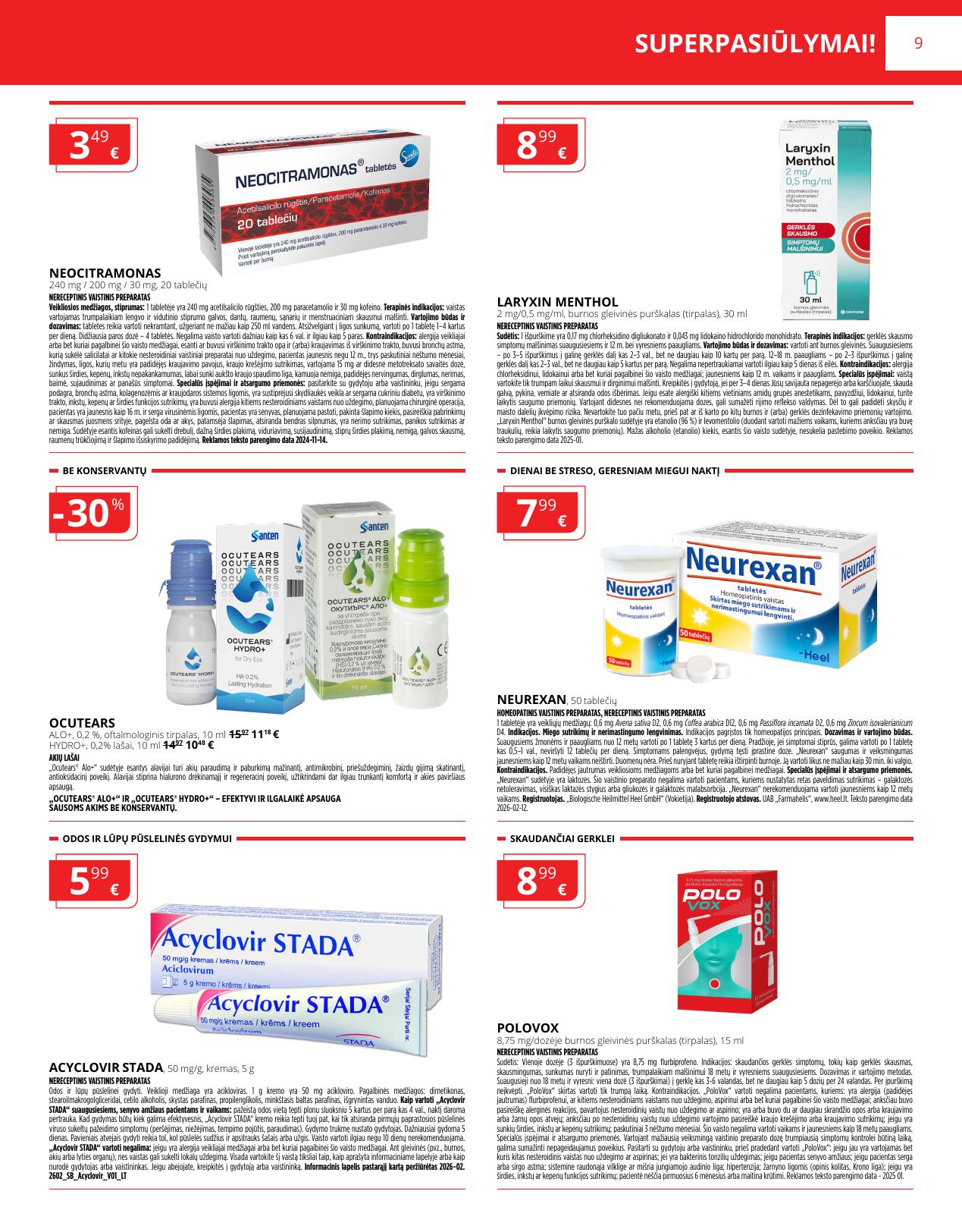 NORFOS vaistinės akcijų ir nuolaidų leidinys 2026.03.01 - 2026.03.31