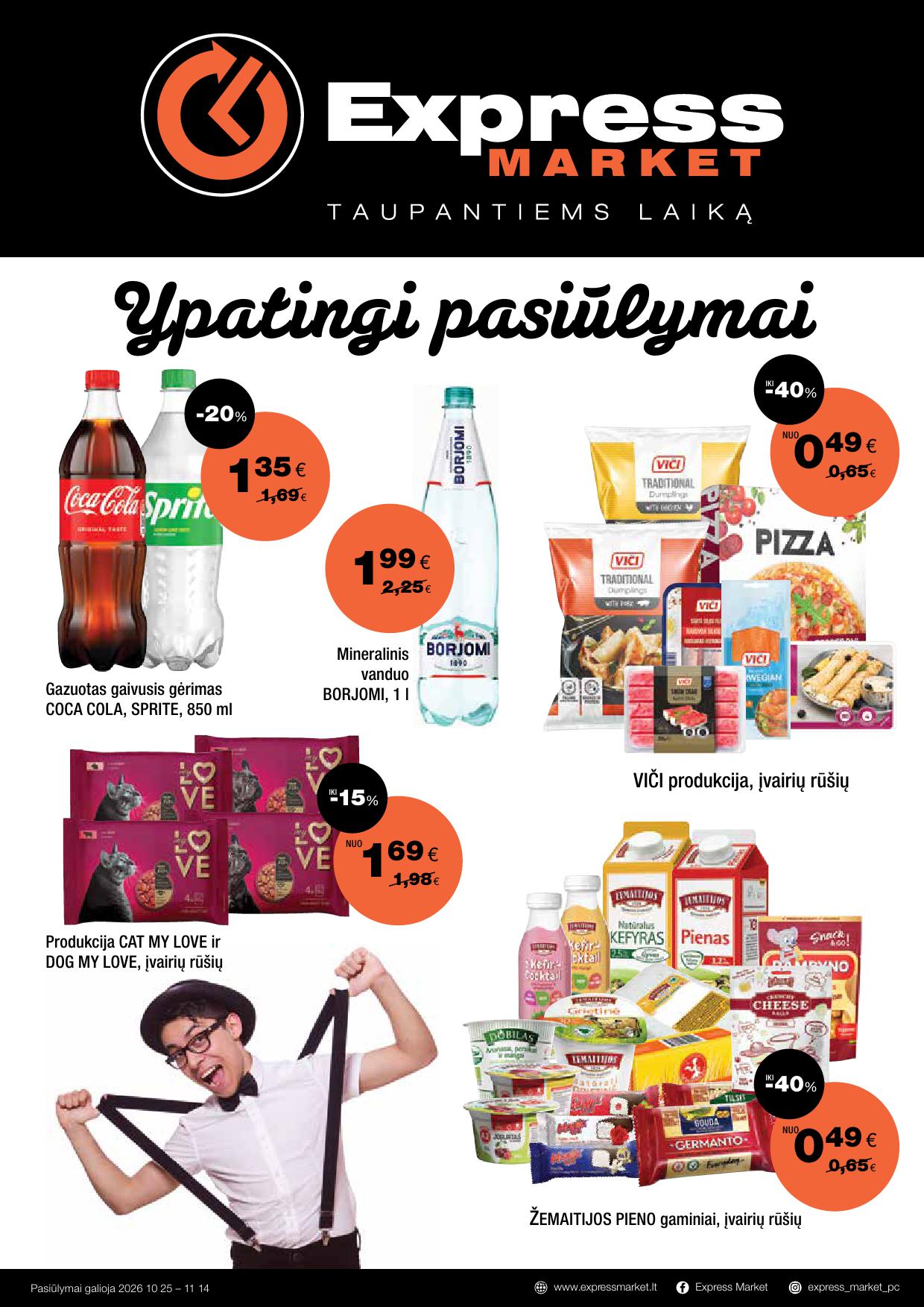 EXPRESS MARKET akcijų ir nuolaidų leidinys nuo 2026.10.25 iki 2026.11.14