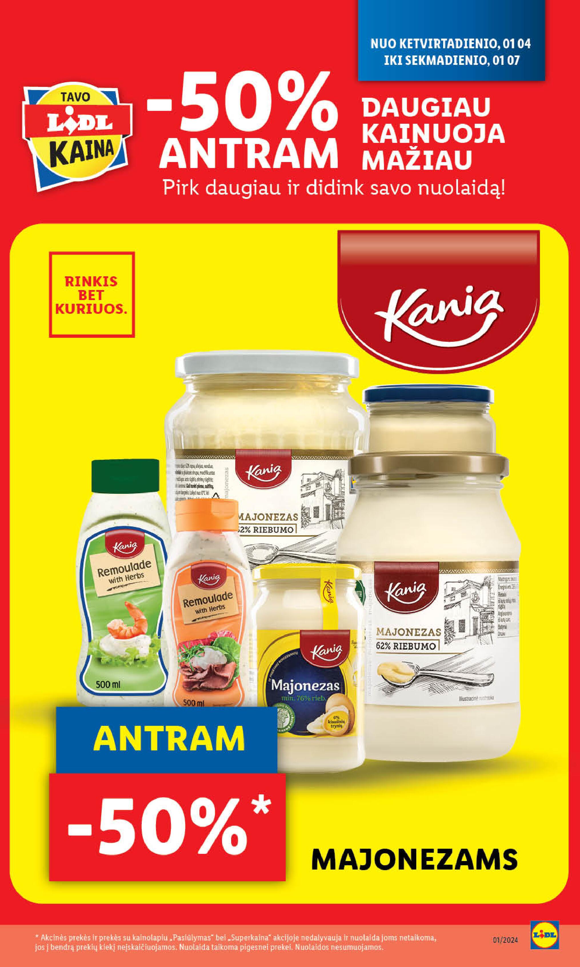 Naujausias LIDL kaininis katalogas 2024.01.02 - 2024.01.07
