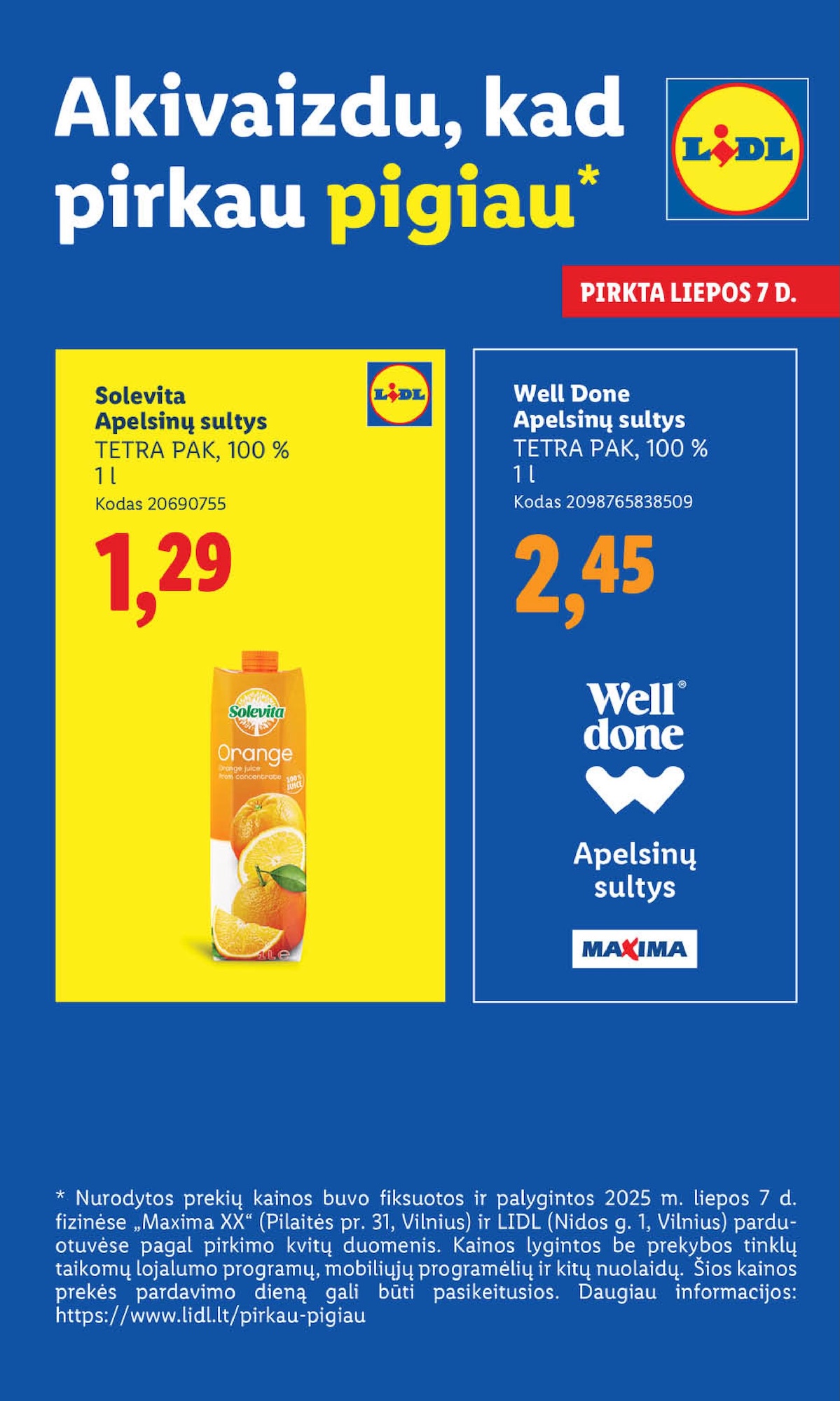 LIDL maisto prekių leidinukas nuo ketvirtadienio 2025.07.10 iki 2025.07.13