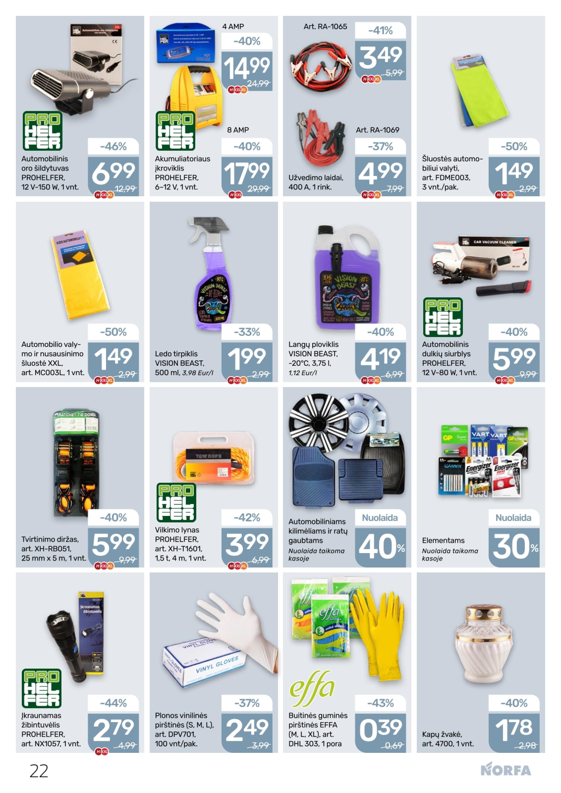 Naujausias NORFA kaininis katalogas 2026.01.08 - 2026.01.21