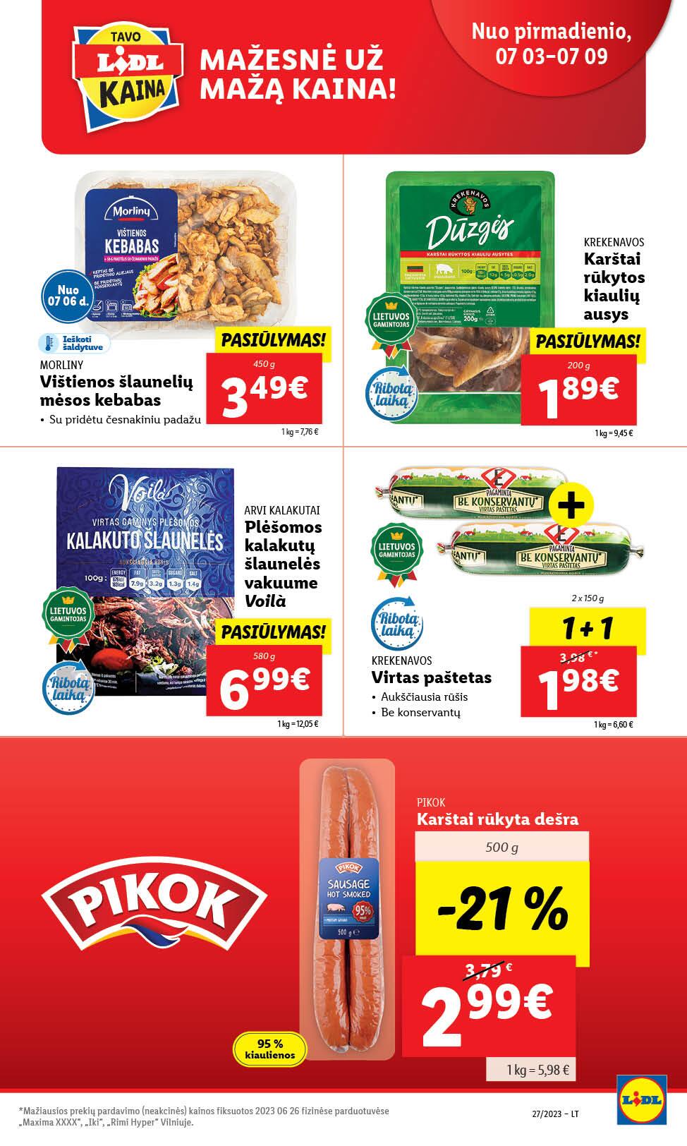 Naujausias LIDL kaininis katalogas 2023.07.03 - 2023.07.09