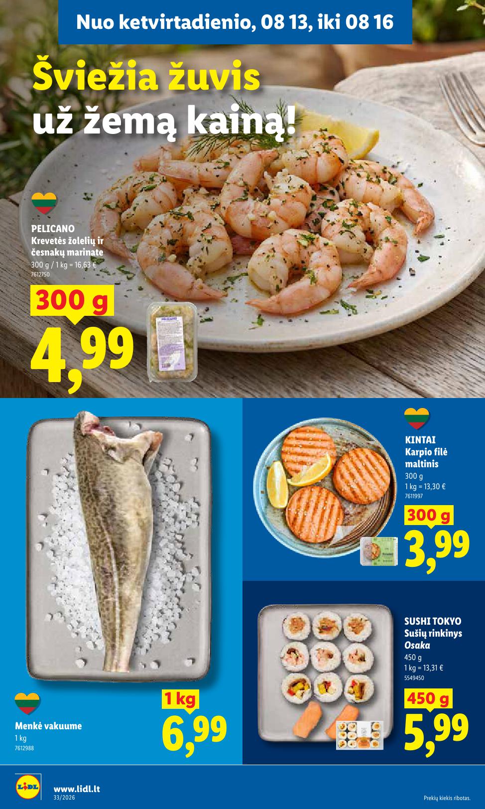 Naujausias LIDL kaininis katalogas 2026.08.10 - 2026.08.16