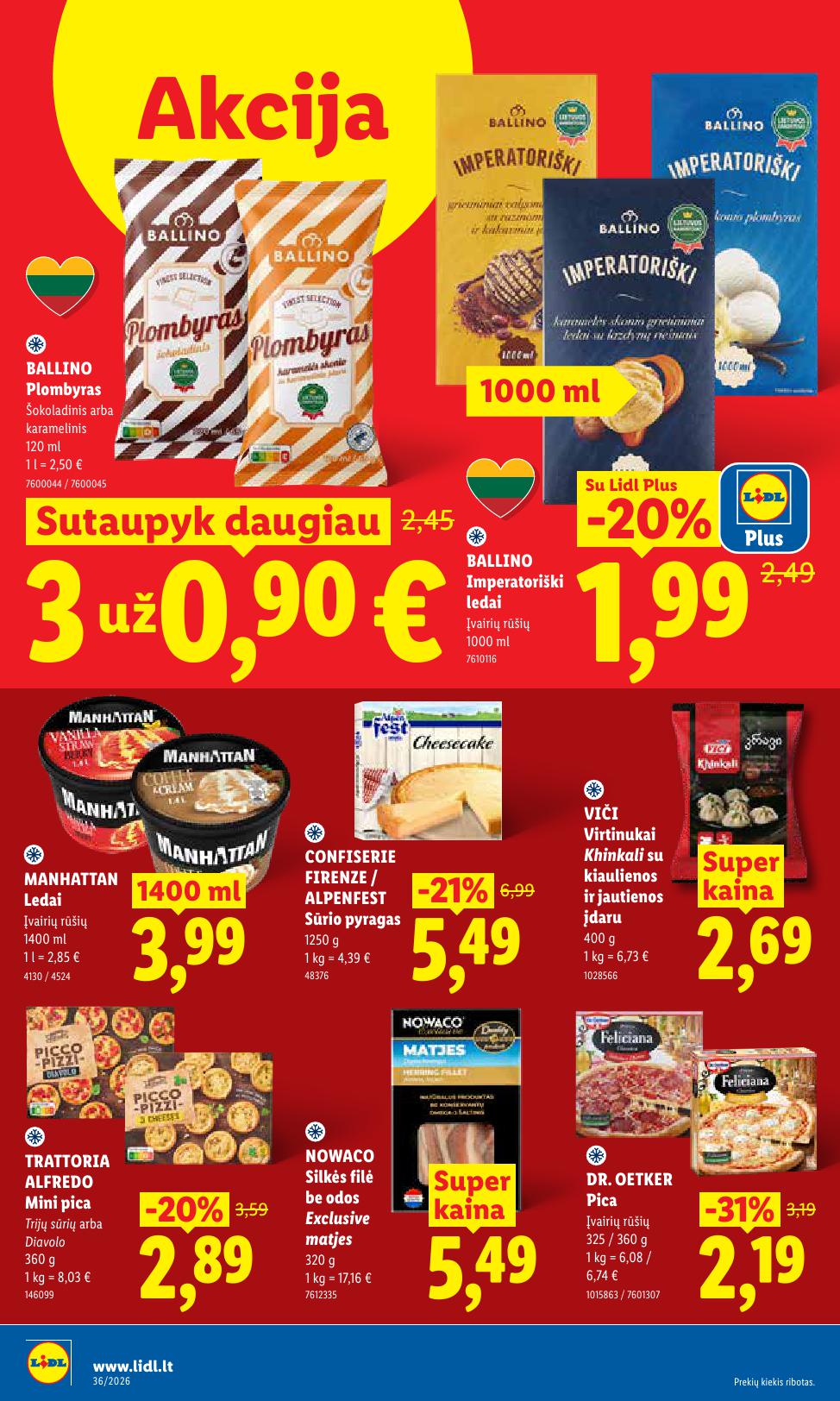 LIDL akcijų ir nuolaidų leidinys 2026.08.31 - 2026.09.06