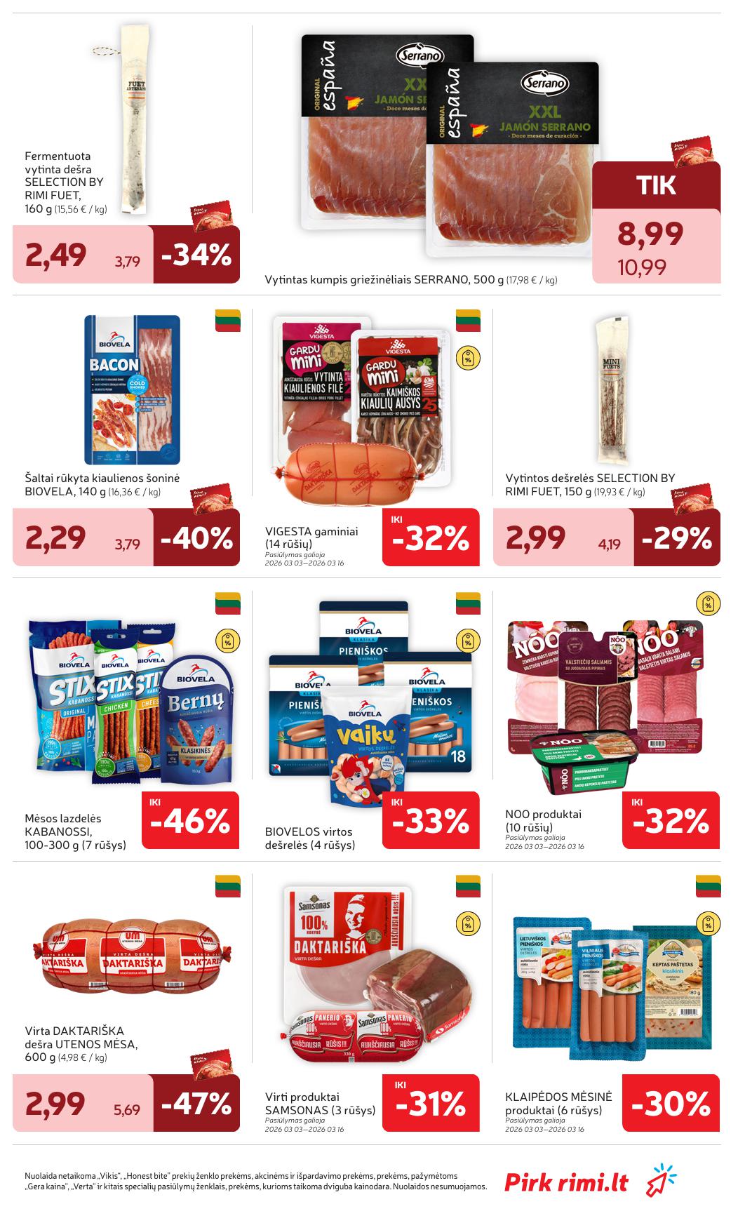 Naujausias RIMI kaininis katalogas 2026.03.10 - 2026.03.16