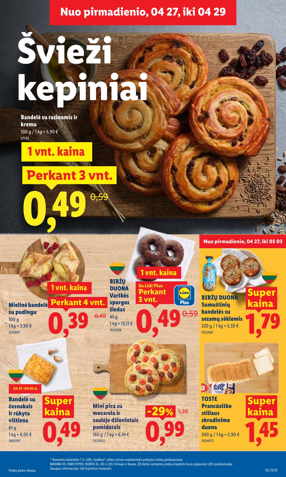Naujausias LIDL kaininis katalogas 2026.04.27 - 2026.05.03
