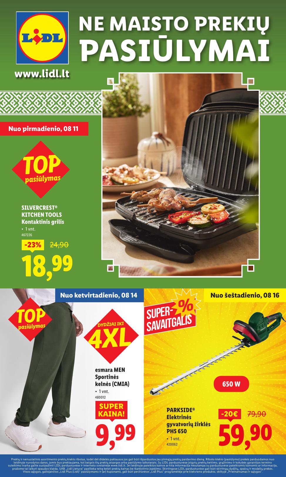 LIDL ne maisto prekių leidinys 2025.08.11 - 2025.08.17