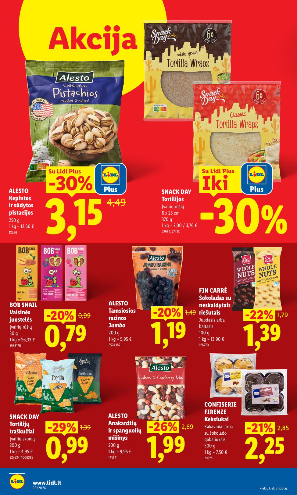 LIDL akcijų ir nuolaidų leidinys 2026.09.21 - 2026.09.27
