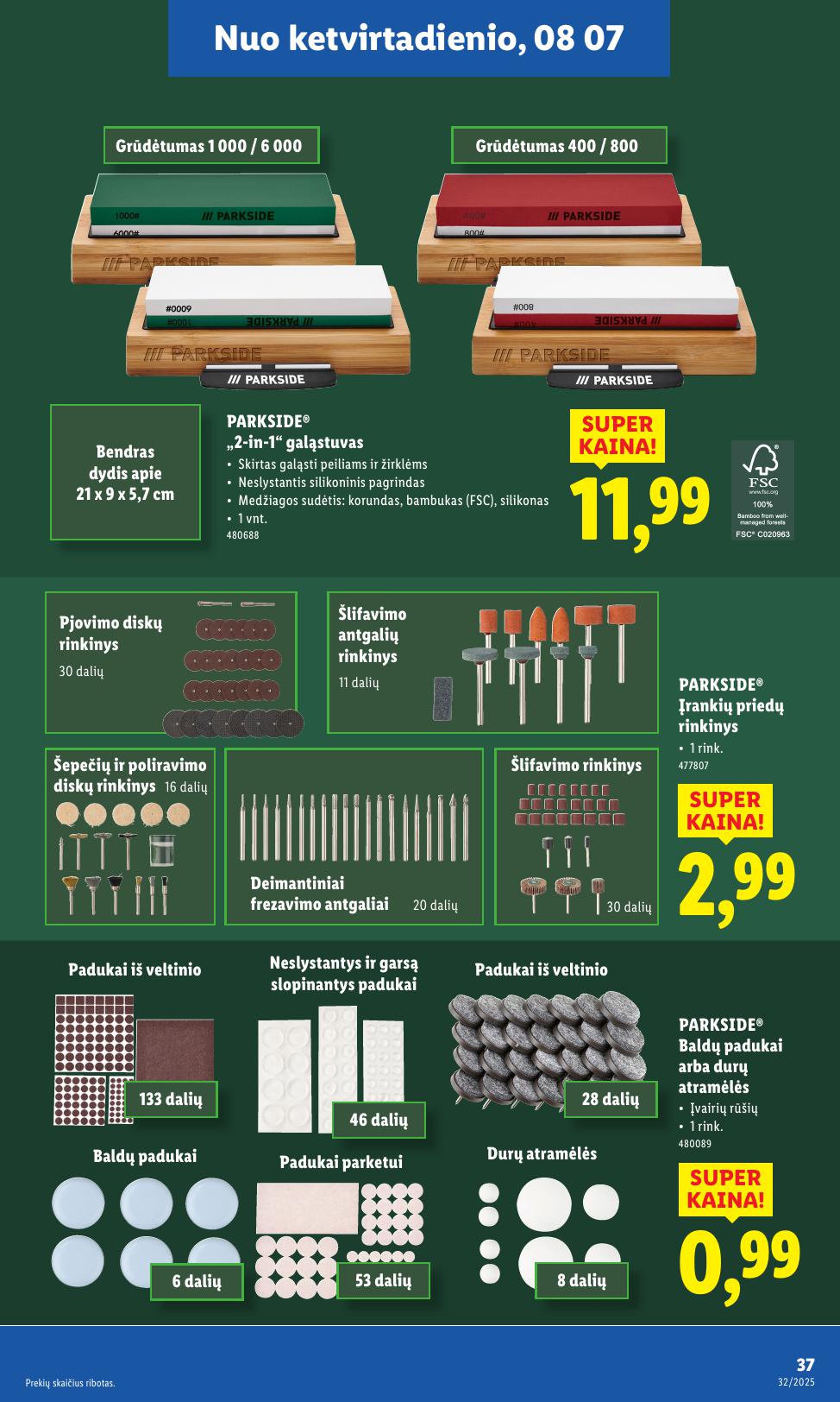 LIDL ne maisto prekių leidinys 2025.08.04 - 2025.08.10