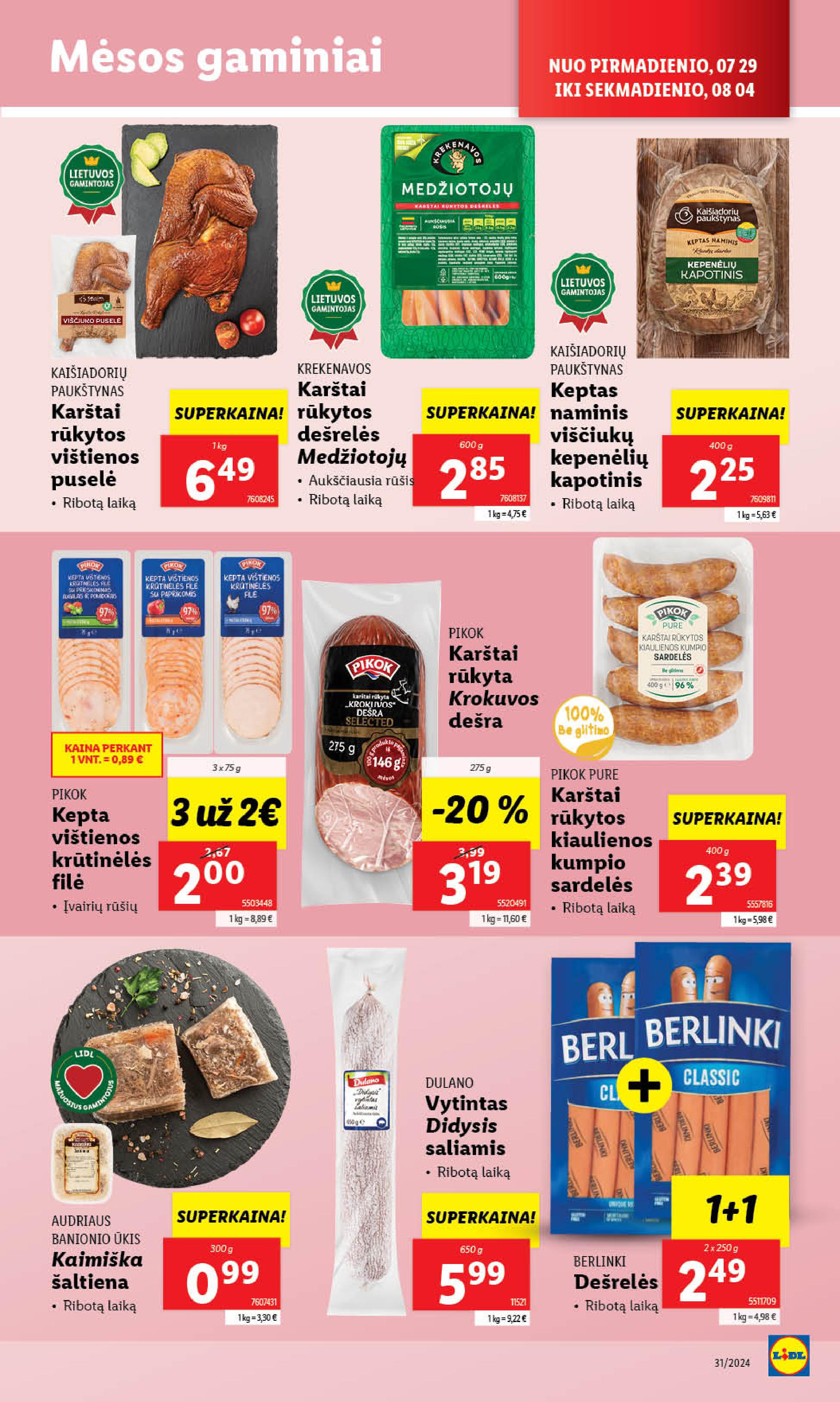 Naujausias LIDL kaininis katalogas 2024.07.29 - 2024.08.04