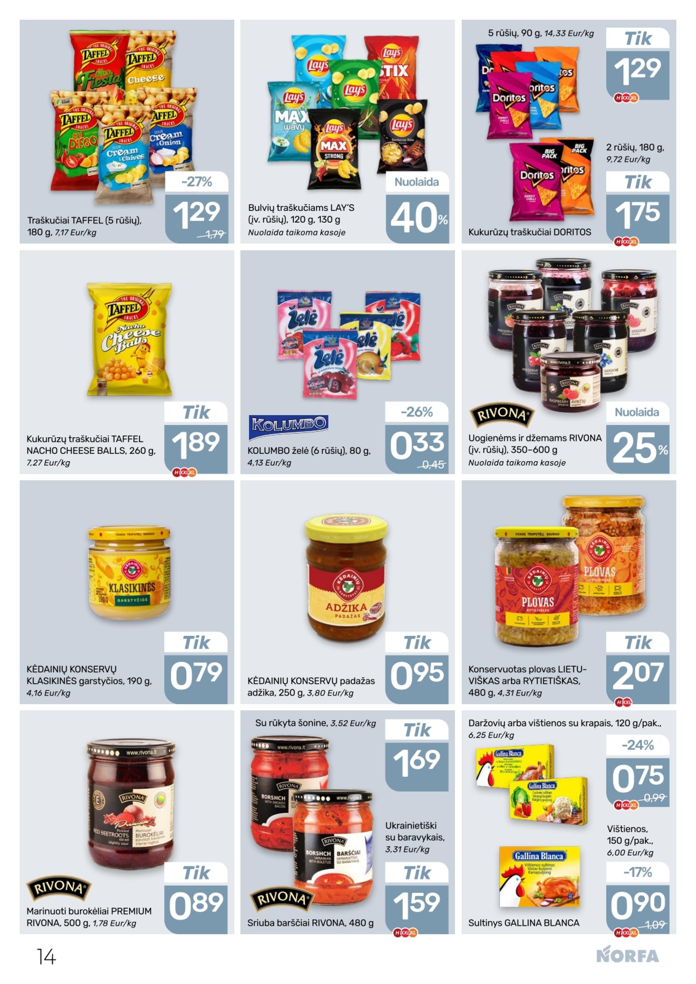 Naujausias NORFA kaininis katalogas 2026.04.16 - 2026.04.29