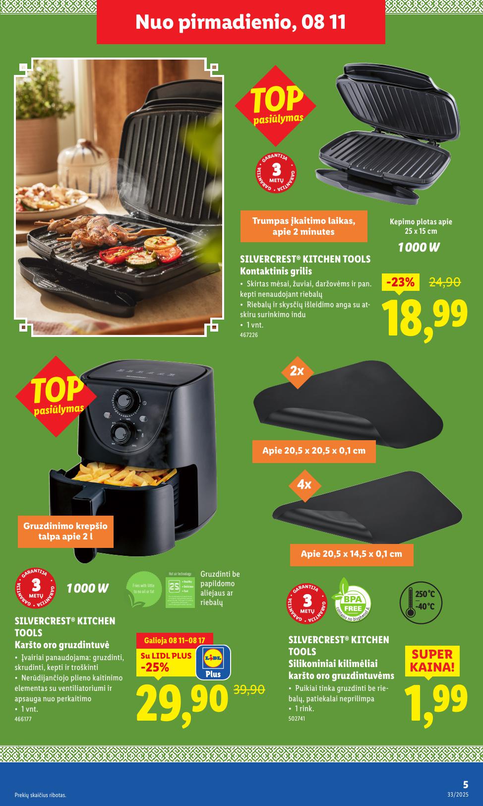 LIDL ne maisto prekių leidinys 2025.08.11 - 2025.08.17