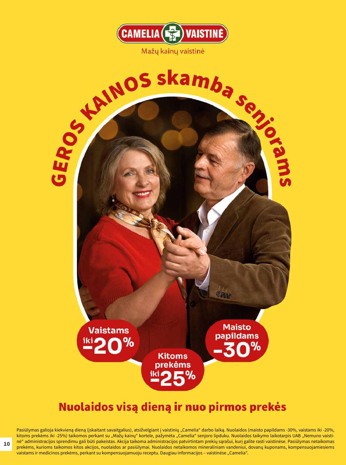 CAMELIA vaistinės akcijų leidinys 2025.07.01 - 2025.07.31