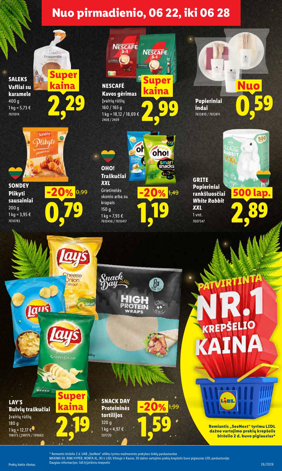 LIDL akcijų ir nuolaidų leidinys 2026.06.22 - 2026.06.28