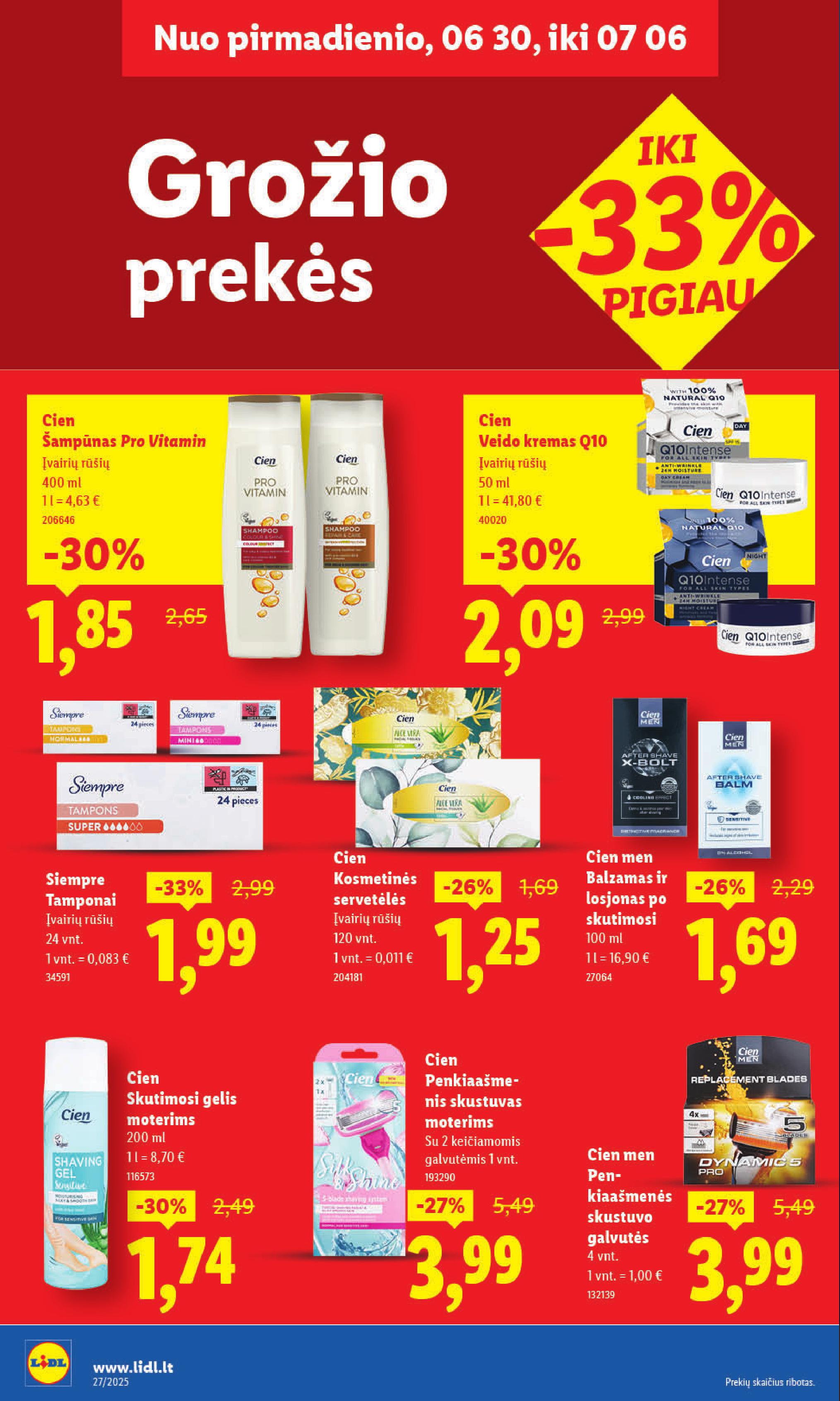 Naujausias LIDL kaininis katalogas 2025.06.30 - 2025.07.06