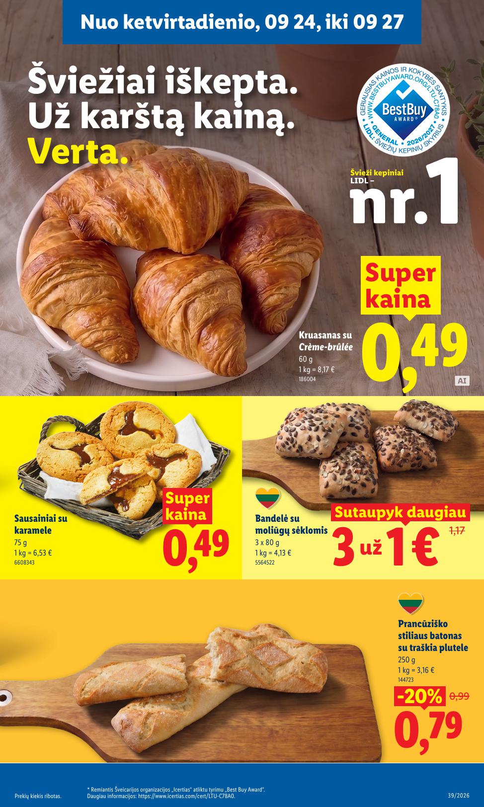 Naujausias LIDL kaininis katalogas 2026.09.21 - 2026.09.27