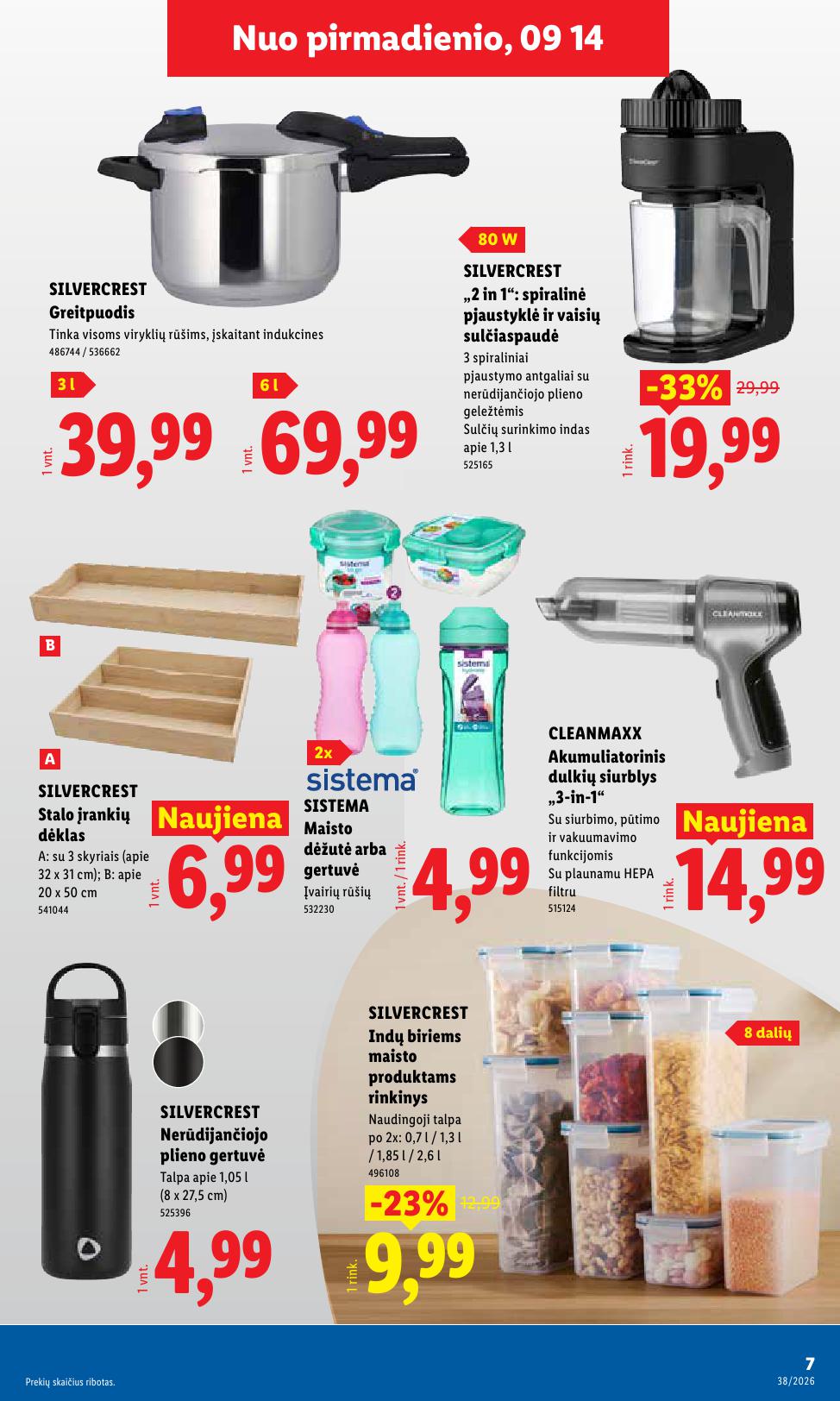 LIDL ne maisto prekių leidinys 2026.09.14 - 2026.09.20