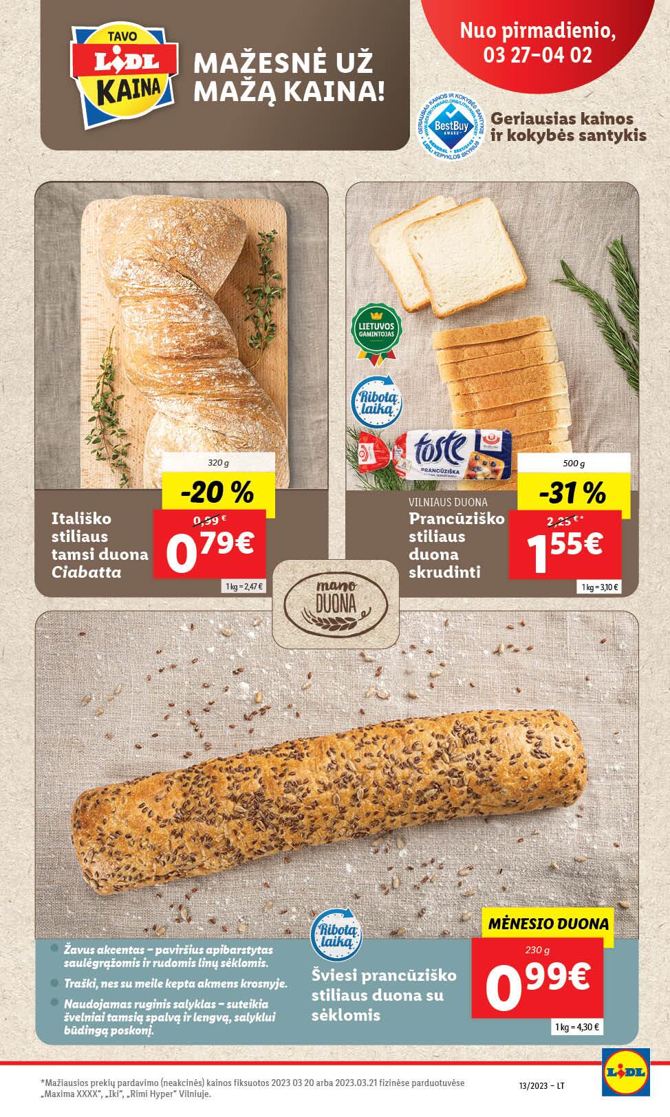 Naujausias LIDL kaininis katalogas 2023.03.16 - 2023.04.02