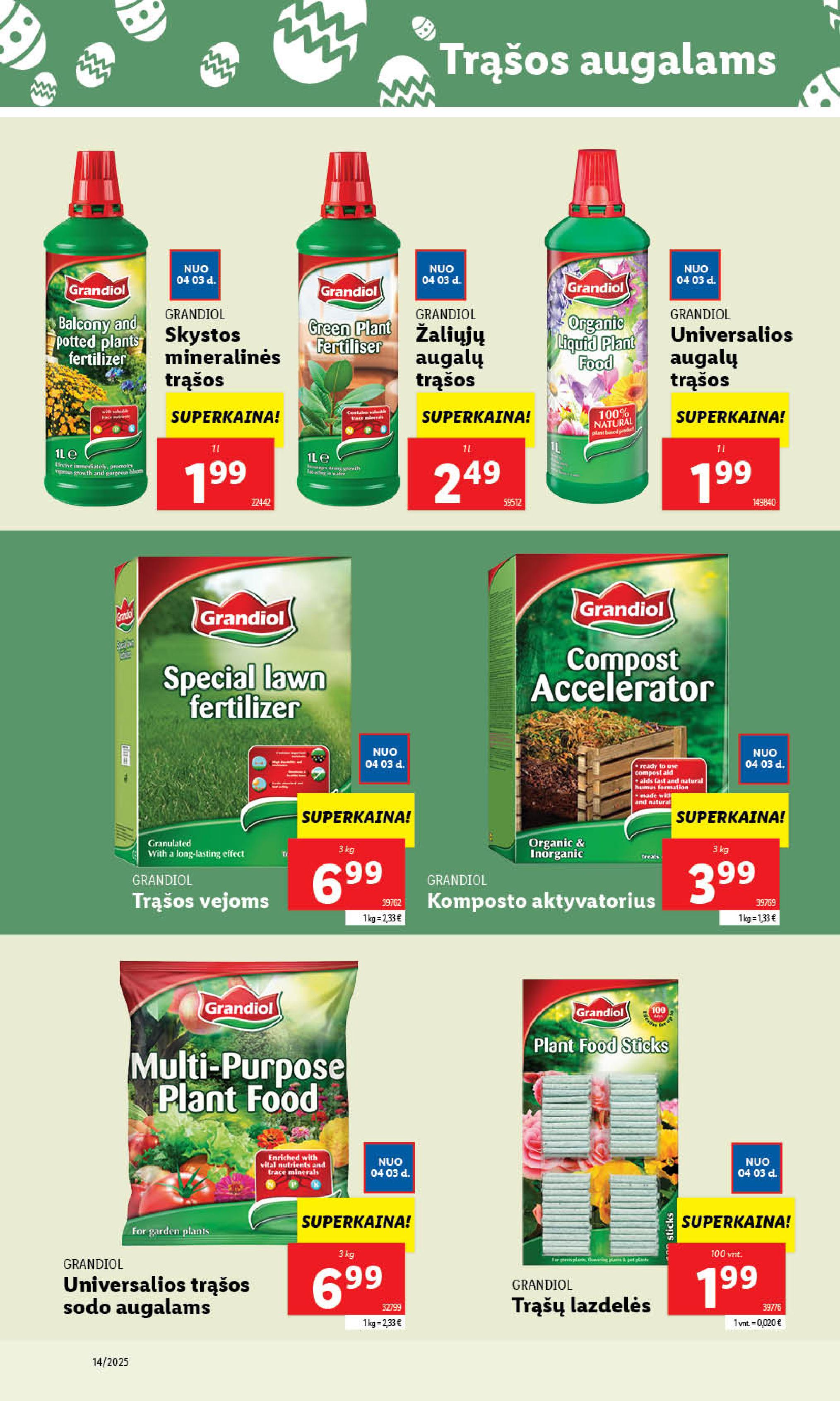 Naujausias LIDL kaininis katalogas 2025.03.31 - 2025.04.06