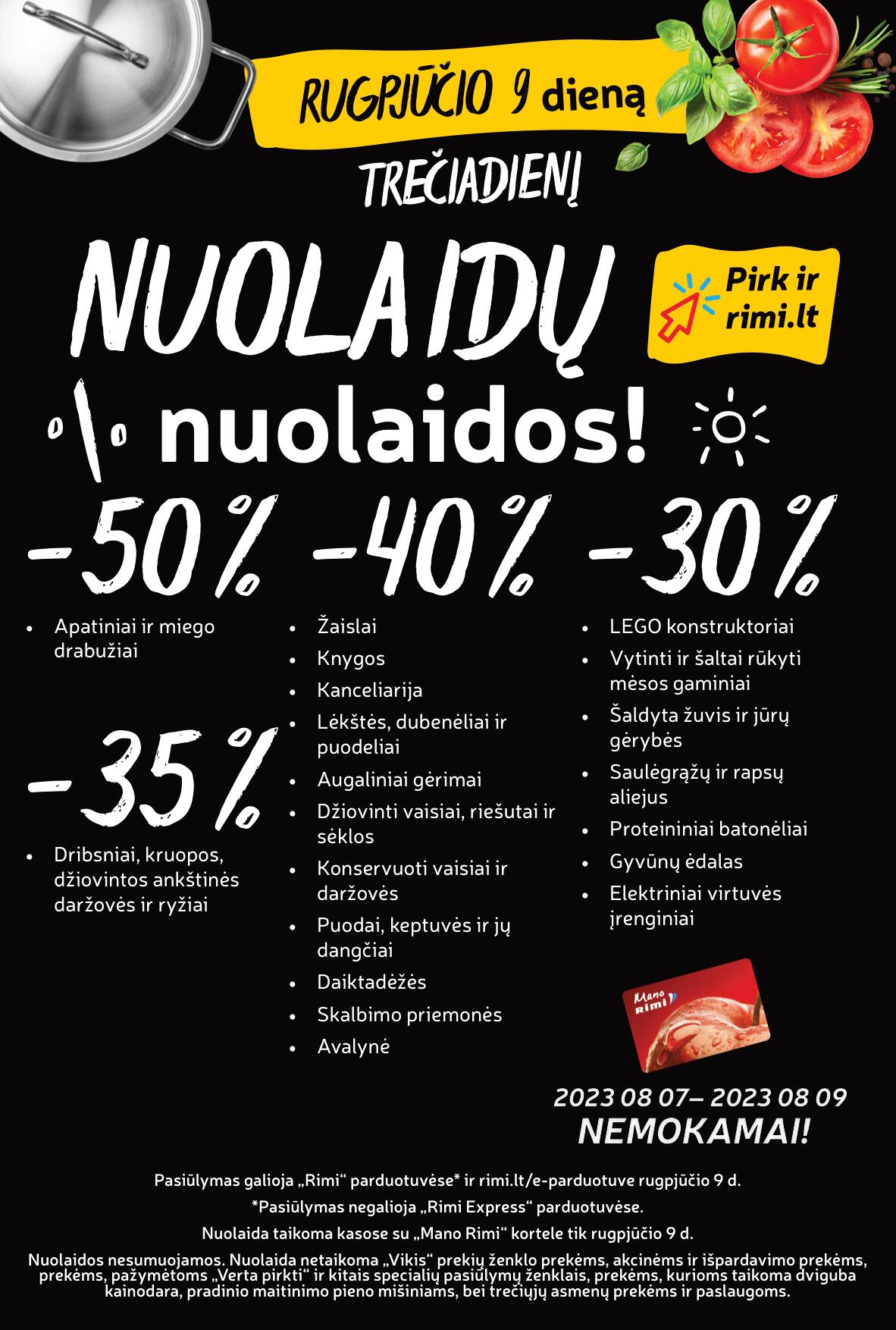 Naujausias RIMI kaininis katalogas 2023.08.08 - 2023.08.14