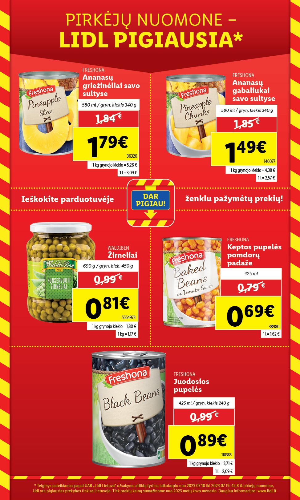 LIDL katalogas "MAŽINAM KAINAS!"