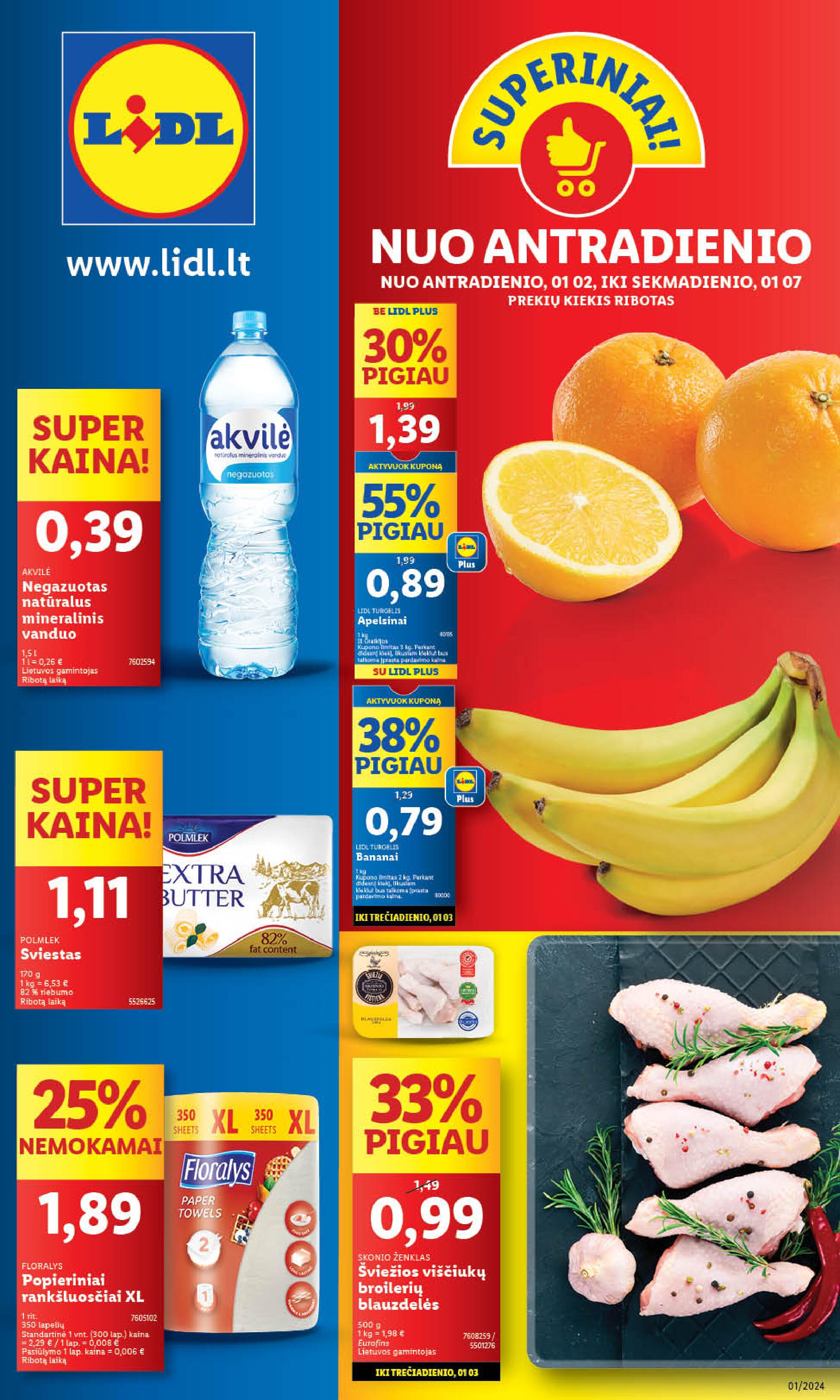 Naujausias LIDL kaininis katalogas 2024.01.02 - 2024.01.07