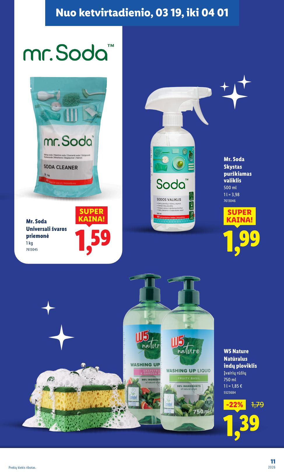 LIDL akcijų katalogas "Švaros festivalis"