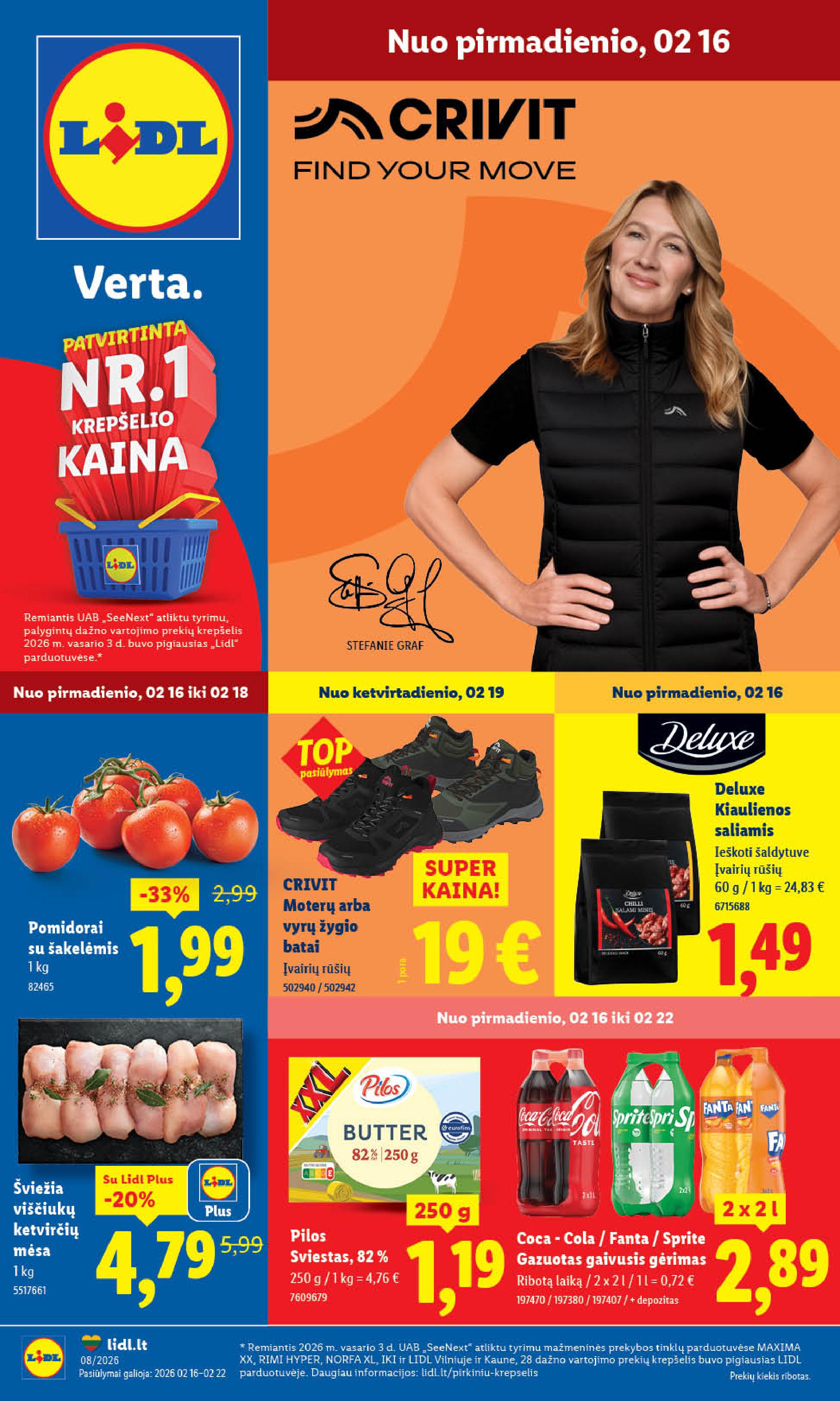 Naujausias LIDL kaininis katalogas 2026.02.16 - 2026.02.22