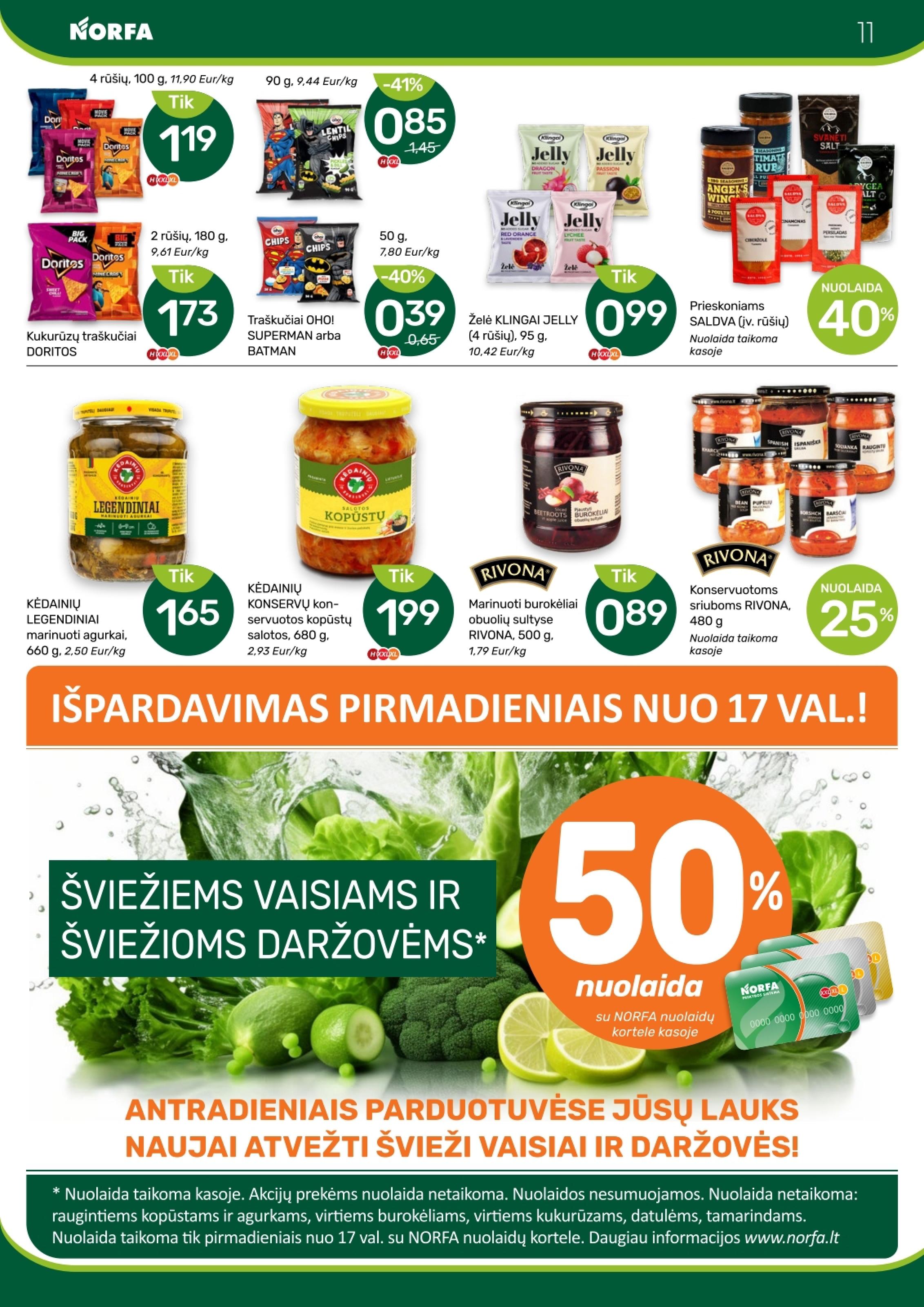Naujausias NORFA kaininis katalogas 2025.07.24 - 2025.08.06