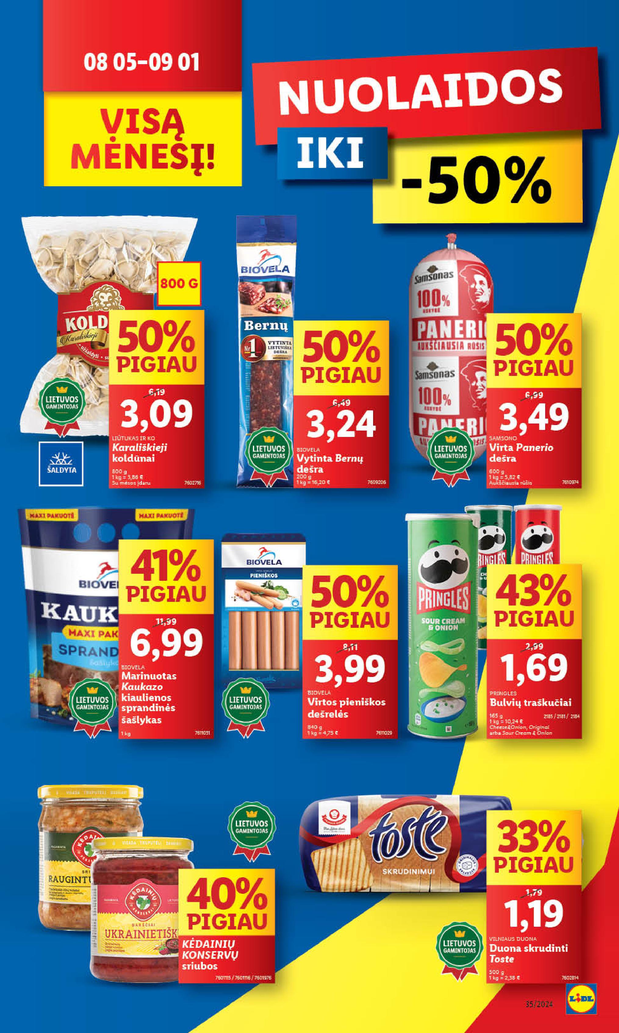 Naujausias LIDL kaininis katalogas 2024.08.26 - 2024.09.01