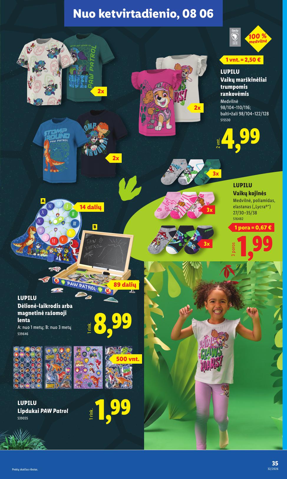 LIDL mokyklinių prekių katalogas "Atgal į mokyklą"