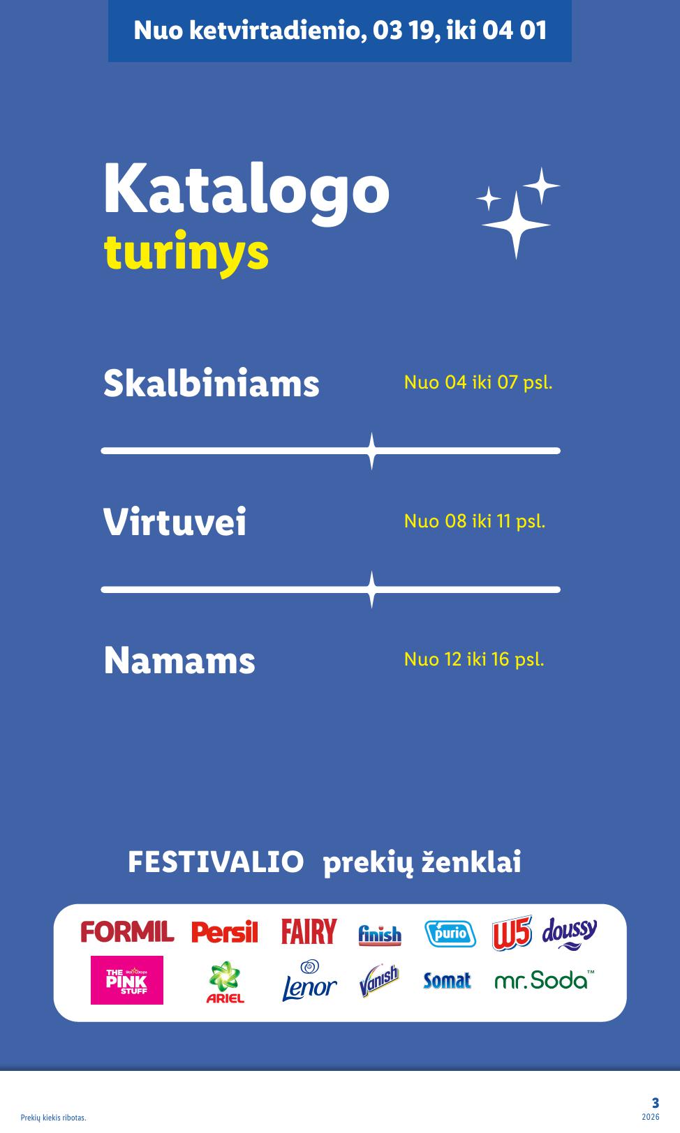 LIDL akcijų katalogas "Švaros festivalis"