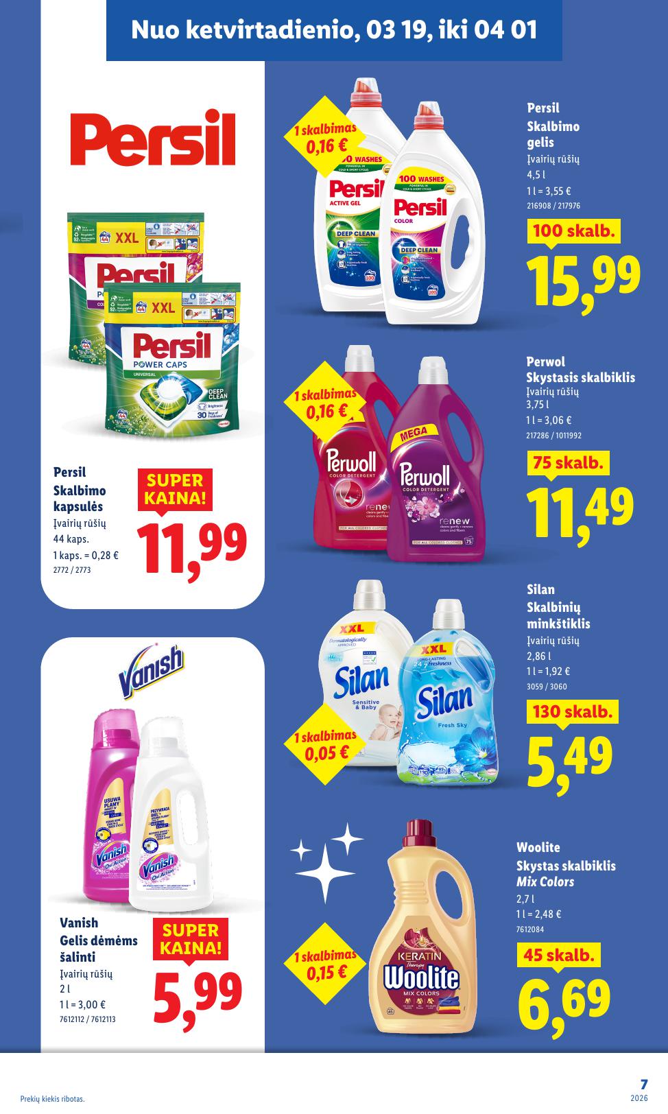 LIDL akcijų katalogas "Švaros festivalis"
