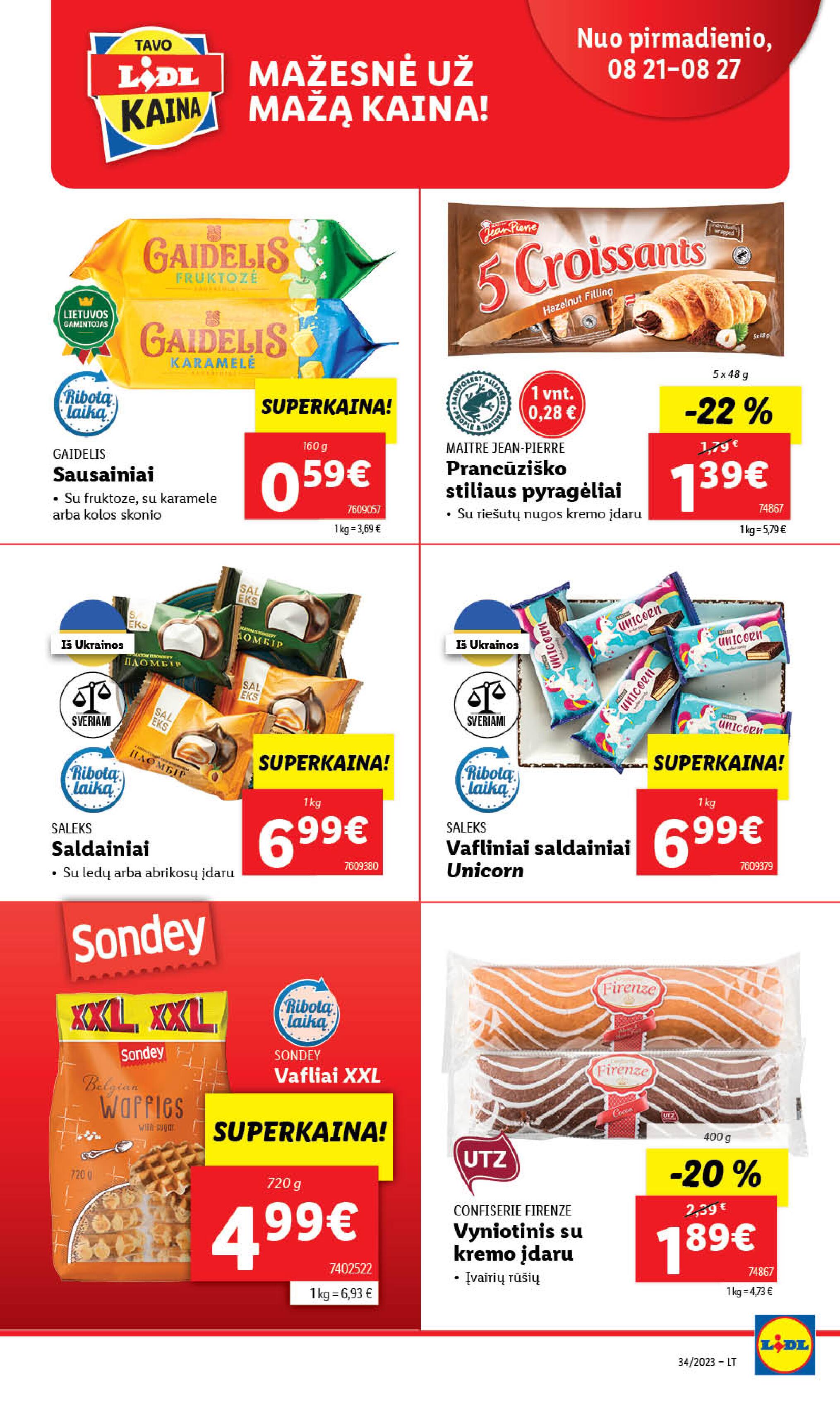 Naujausias LIDL kaininis katalogas 2023.08.21 - 2023.08.27
