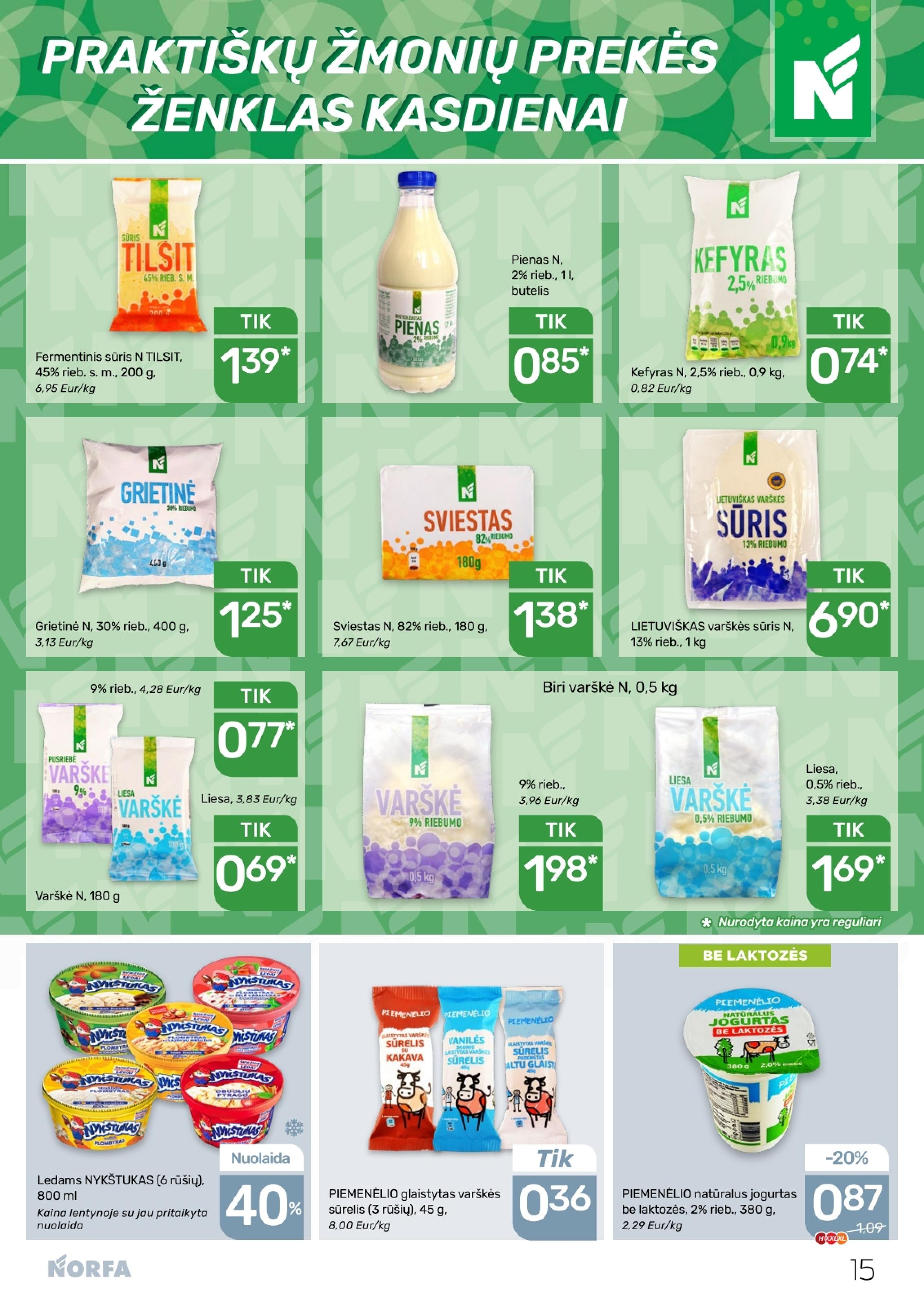 Naujausias NORFA kaininis katalogas 2026.02.19 - 2026.03.04