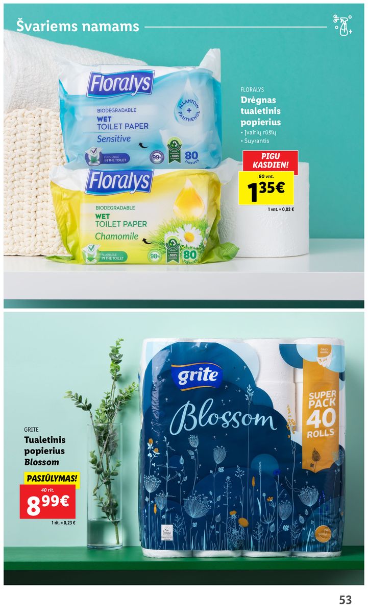 LIDL švaros prekių katalogas "Švaros festivalis" galioja nuo 2023.02.09